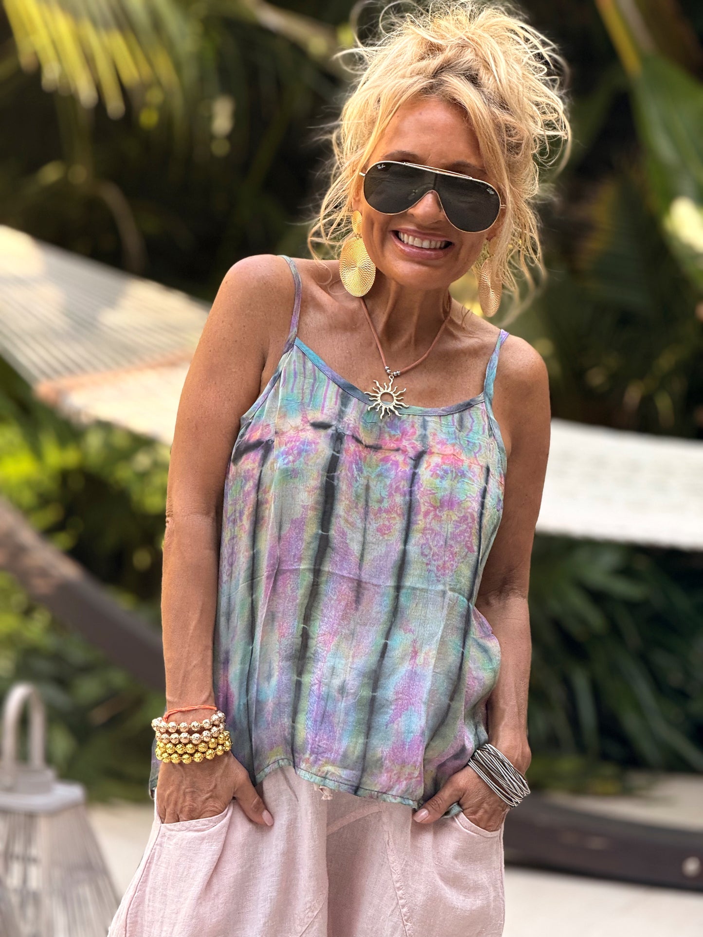 TOP TIRANTES CREPE SEDA INDY MULTICOLOR