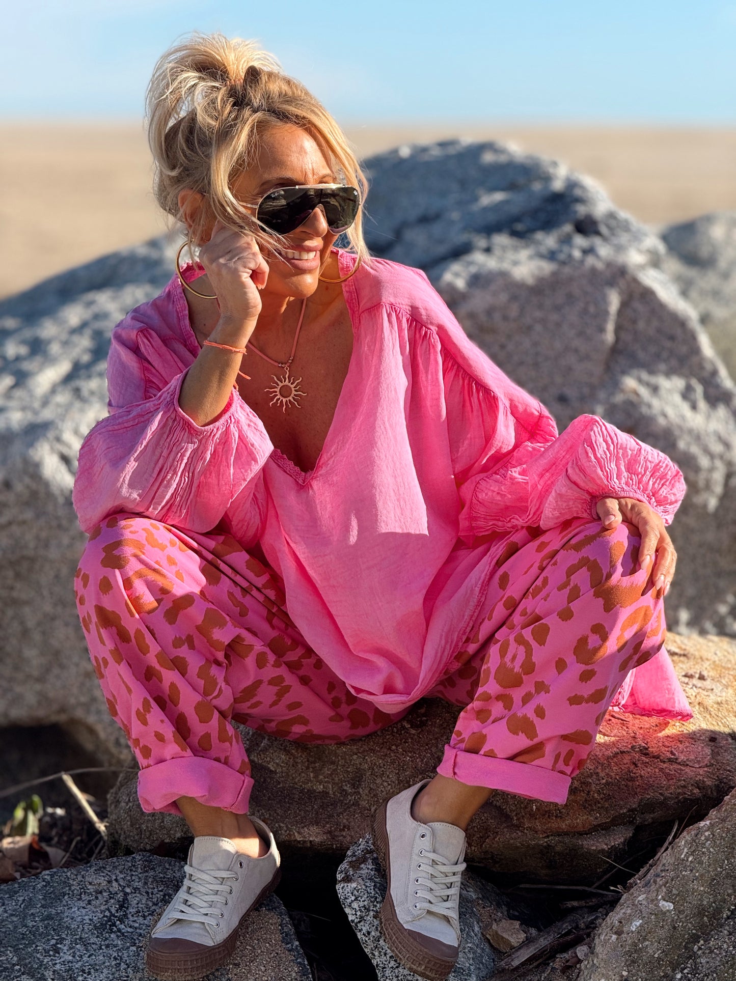 PANTALON BAGGY ANIMAL PRINT MULTICOLOR