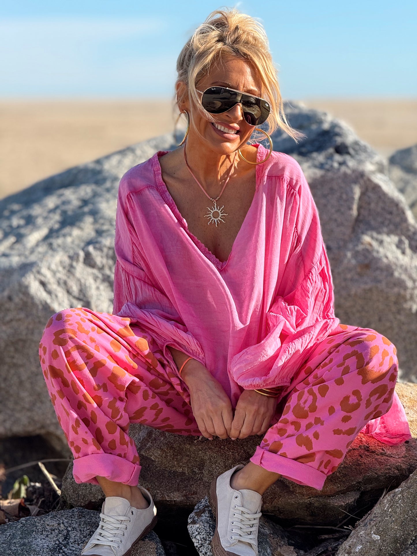 PANTALON BAGGY ANIMAL PRINT MULTICOLOR