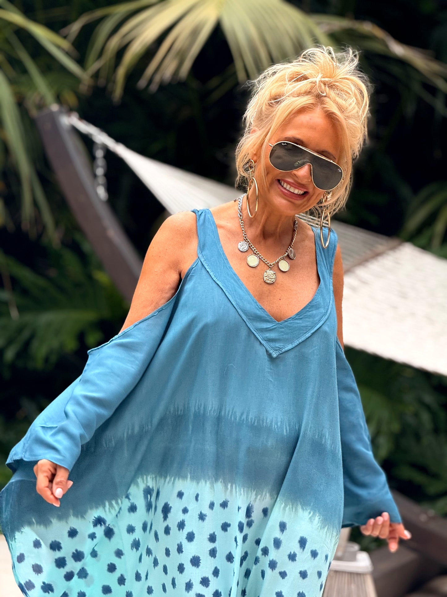 VESTIDO SUPER OVERSIZE FORMENTERA MULTICOLOR