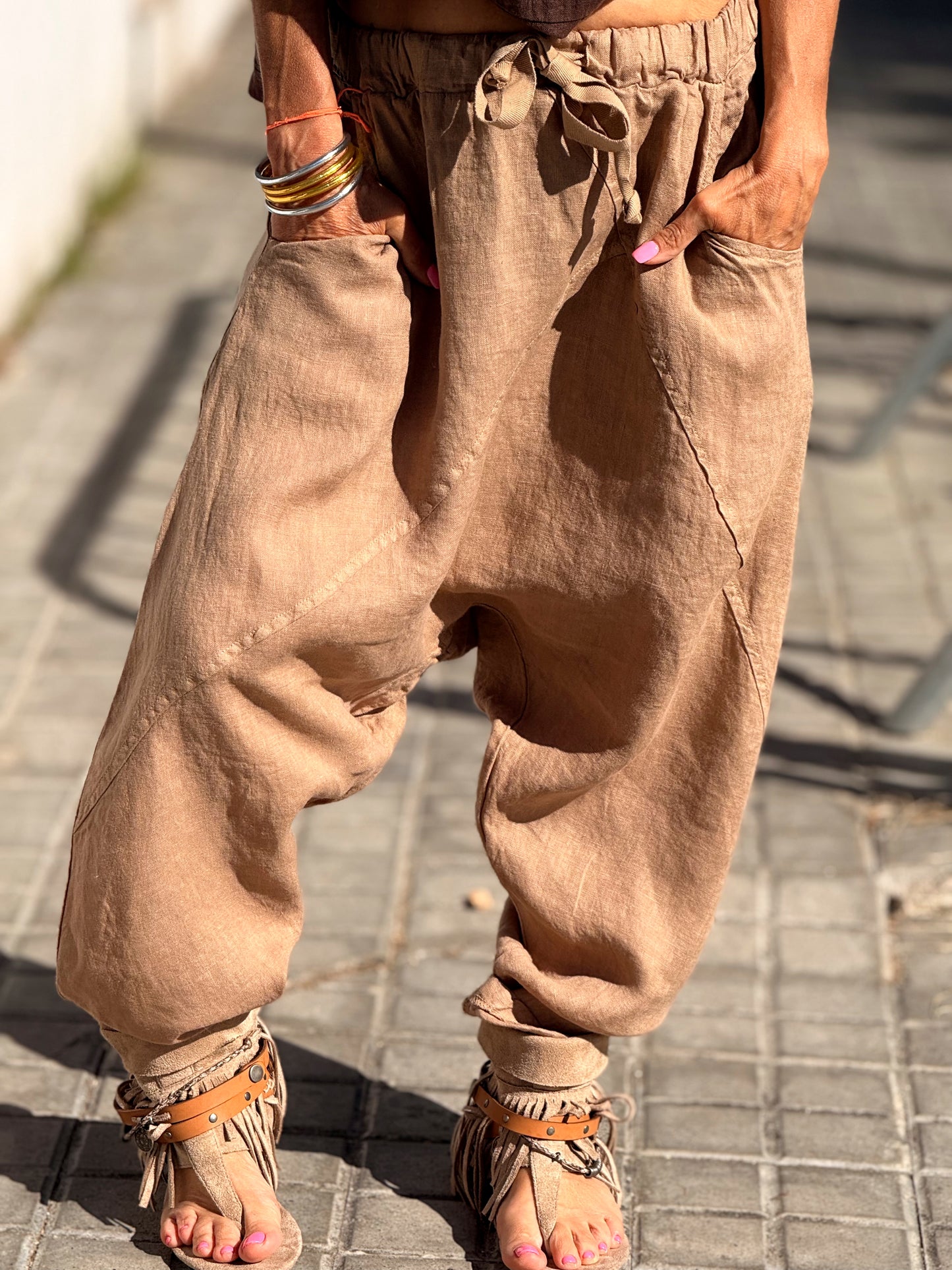PANTALÓN BAGGY OVERSIZE LINO FLORENT MULTICOLOR