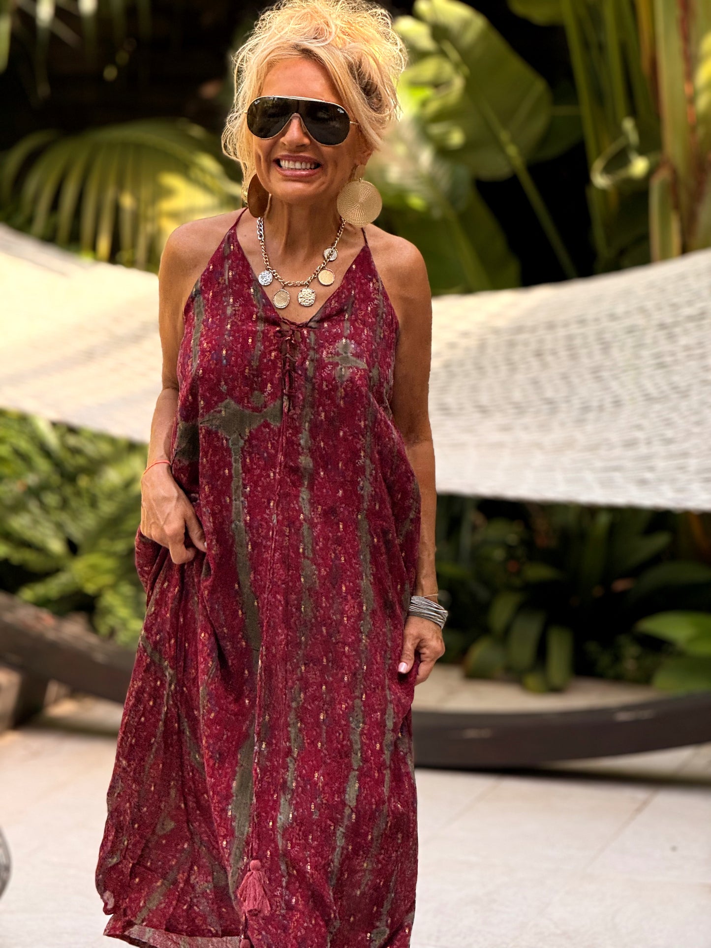 VESTIDO CREPE SEDA INDY MULTICOLOR