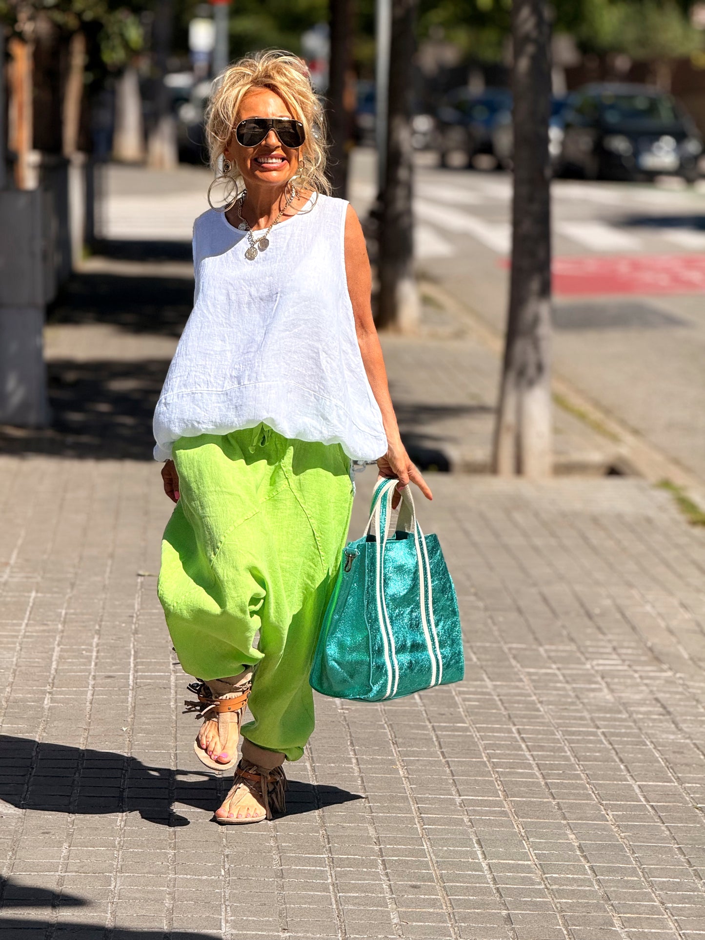 PANTALÓN BAGGY OVERSIZE LINO FLORENT MULTICOLOR