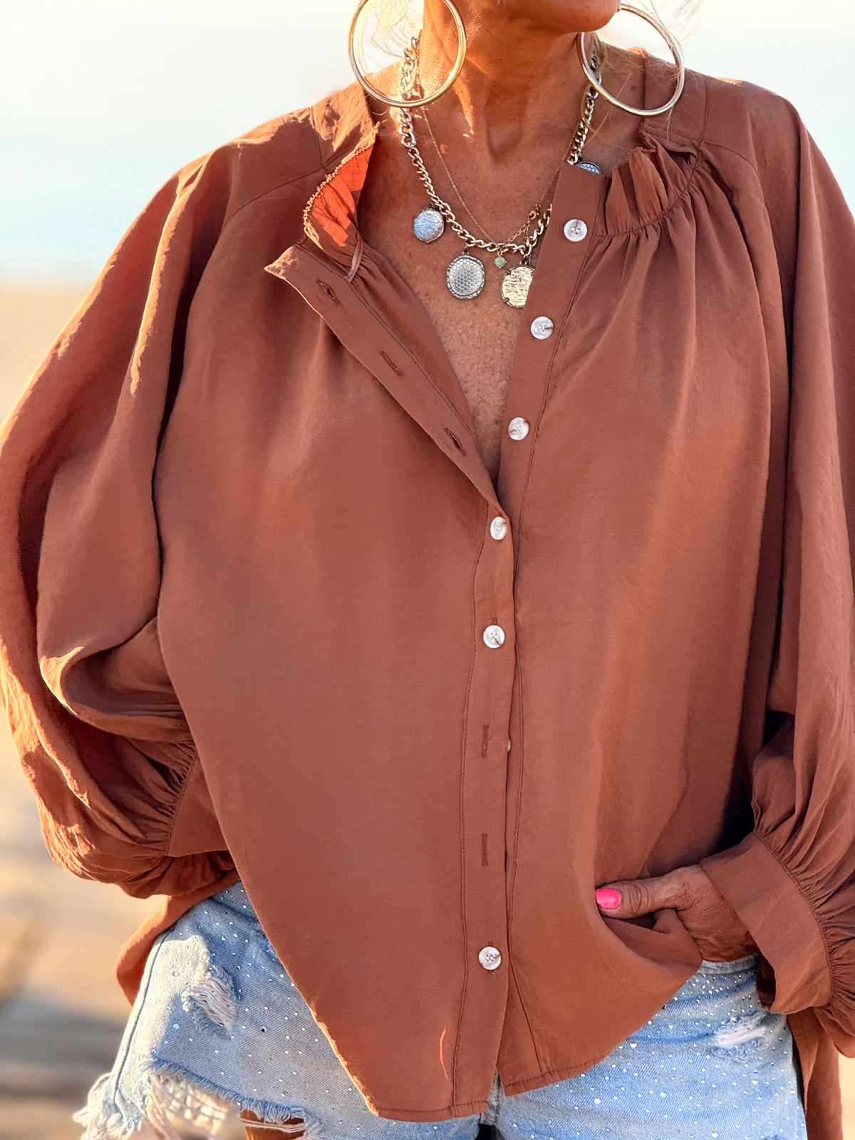 CAMISA ASIMÉTRICA OVERSIZE DAVID MULTICOLOR