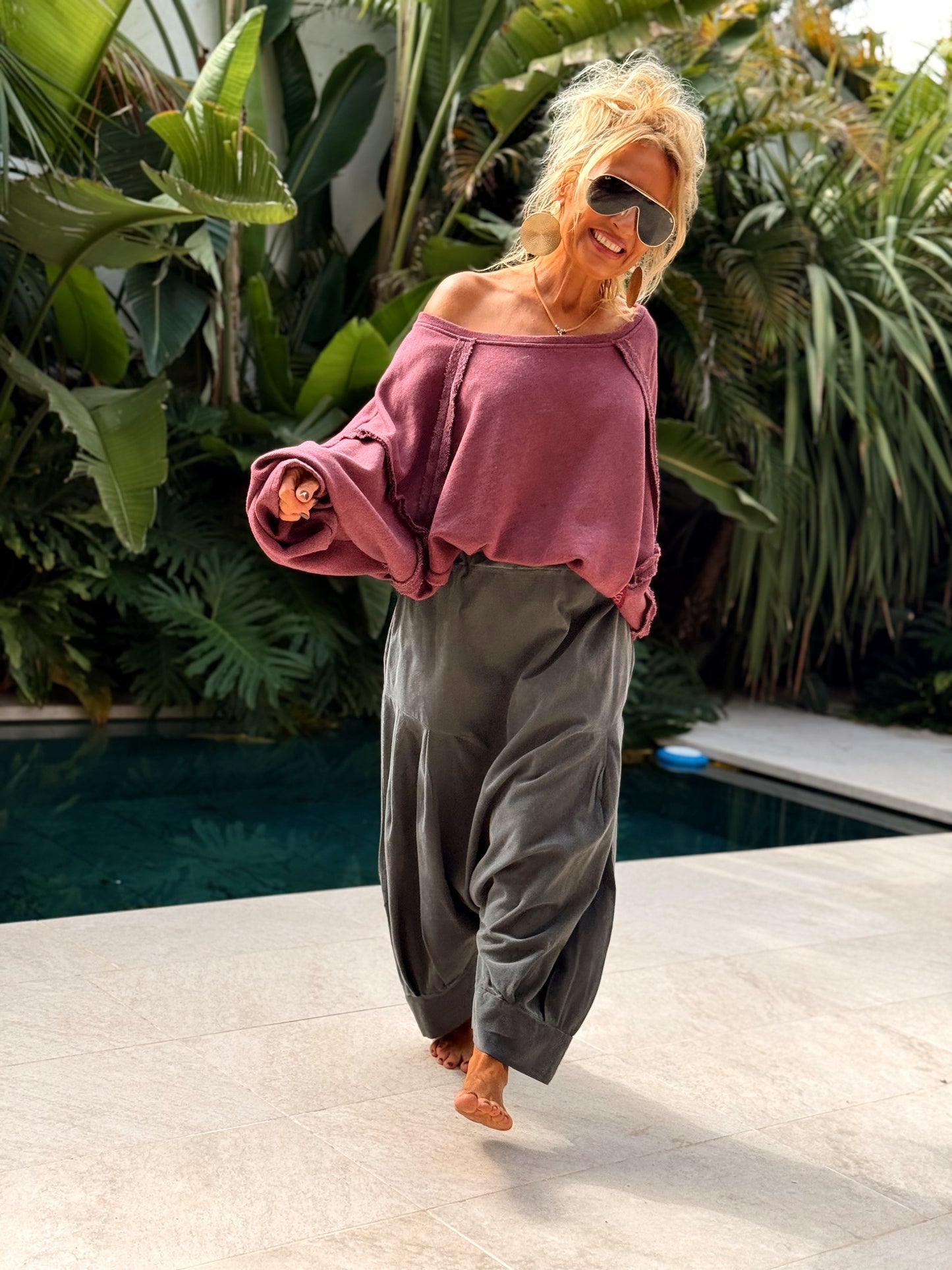 PANTALONES PANA CROPPED BAGGY OVERSIZE MULTICOLOR