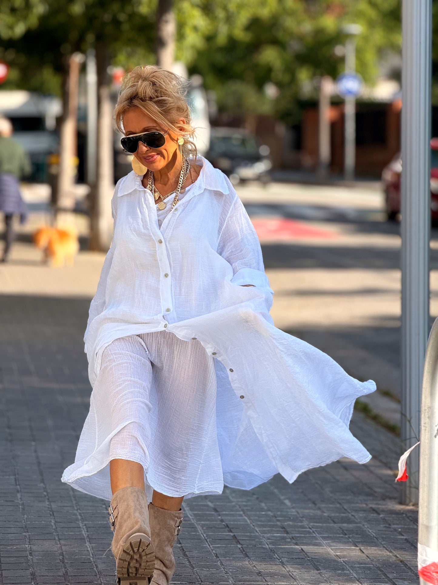 VESTIDO-CAMISA DOBLE ZAIRA MULTICOLOR