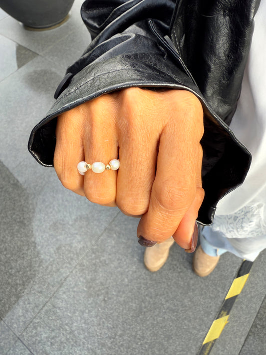 ANILLO PERLA BLANCO