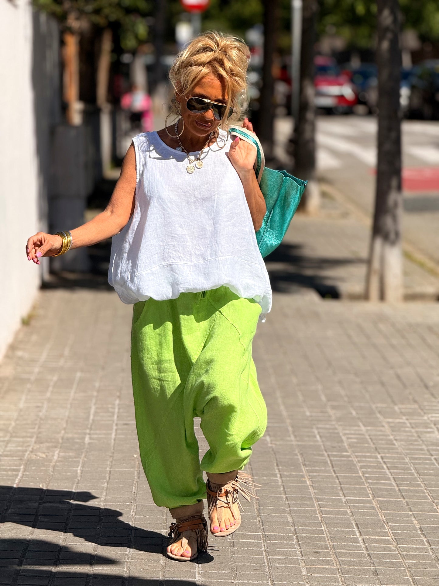 PANTALÓN BAGGY OVERSIZE LINO FLORENT MULTICOLOR