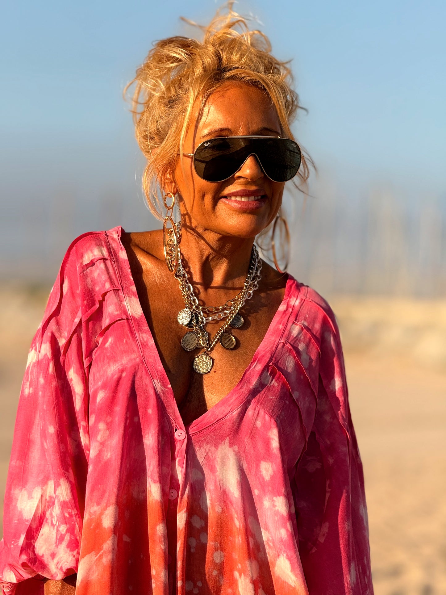 VESTIDO KAFTAN SUPER OVERSIZE MULTICOLOR