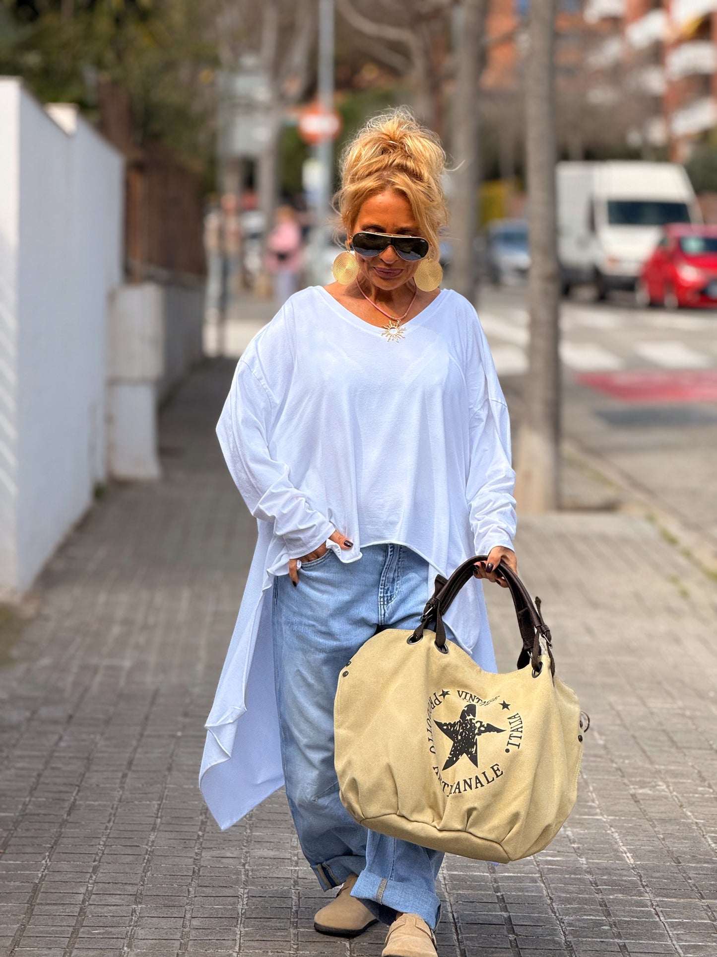 BOLSO OVERSIZE ESTRELLA ⭐️ BEIGE