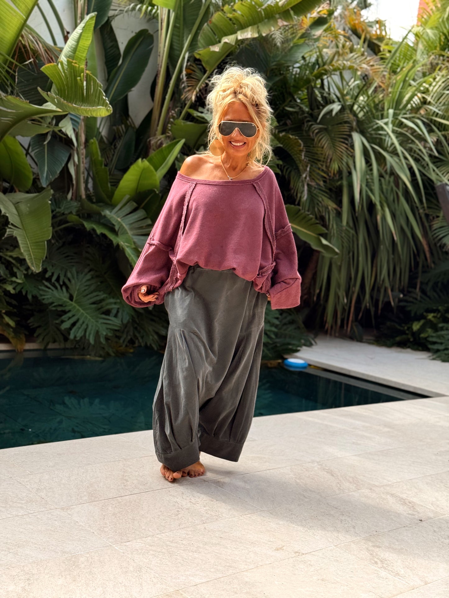 PANTALONES PANA CROPPED BAGGY OVERSIZE MULTICOLOR