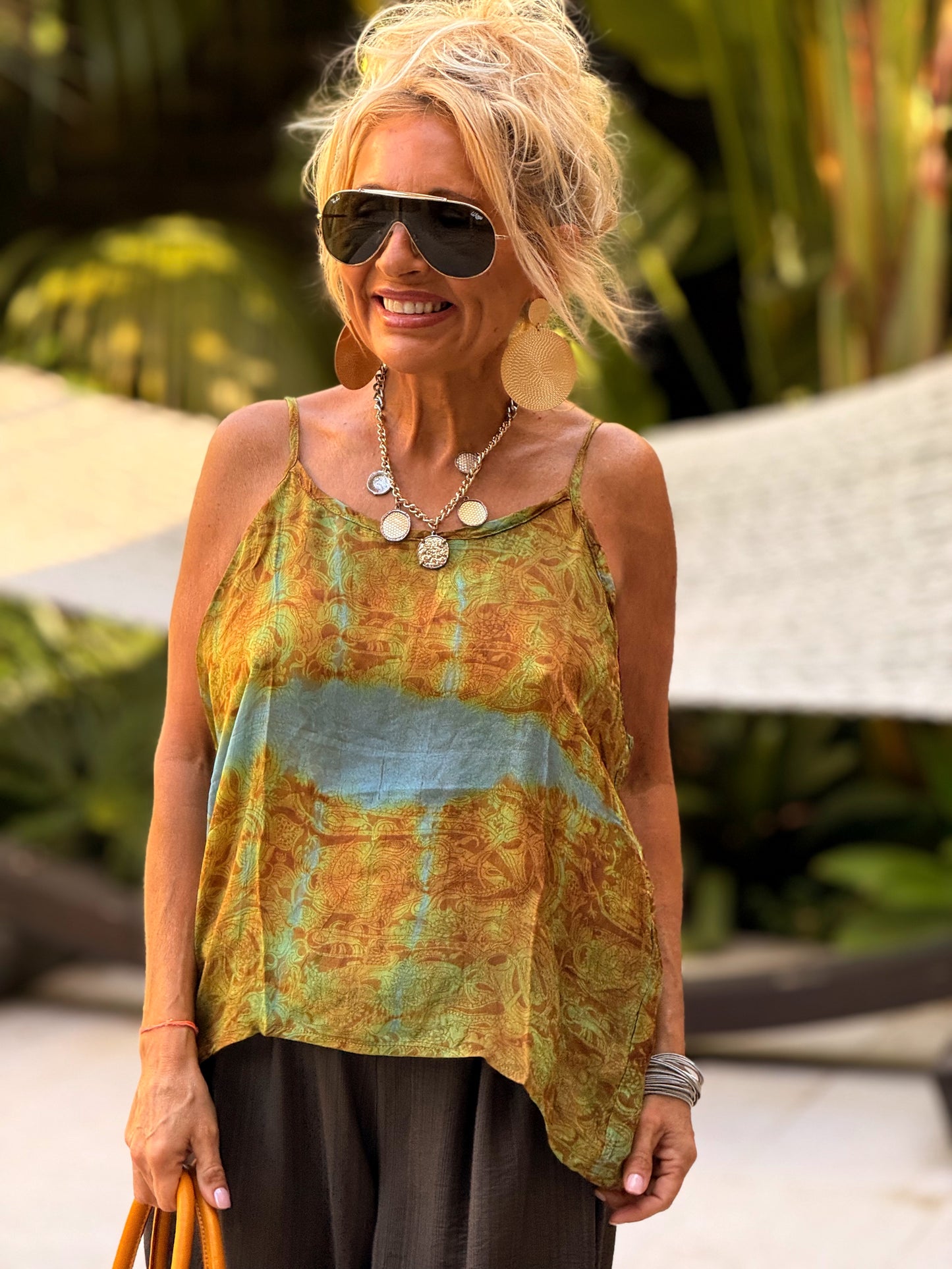 TOP TIRANTES CREPE SEDA INDY MULTICOLOR