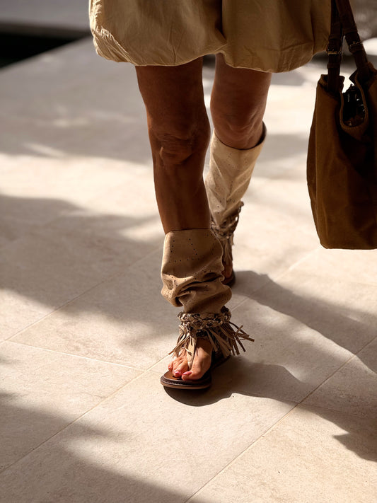 BOTAS-SANDALIAS HIPPIE BOHO MULTICOLOR