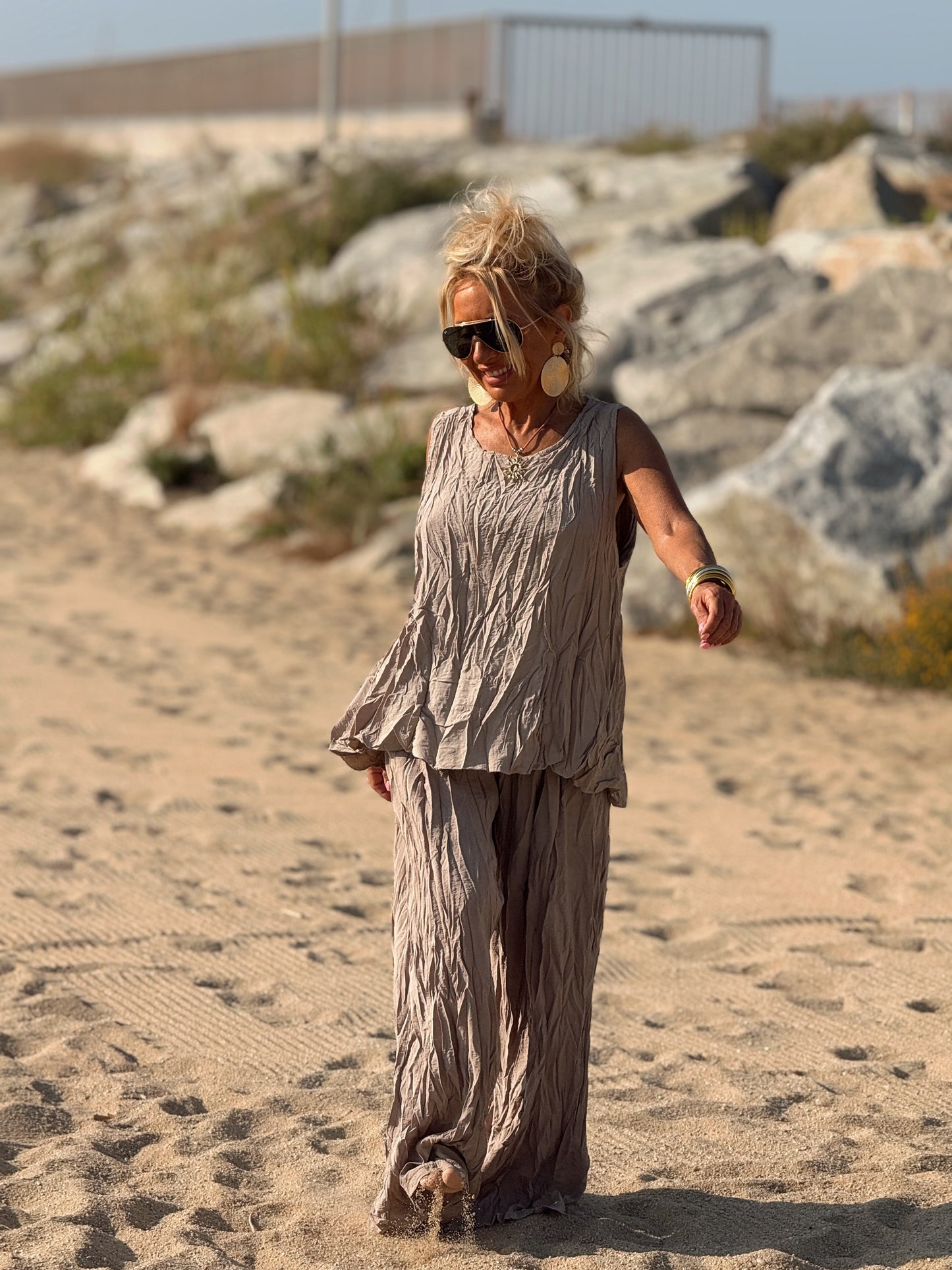 CONJUNTO ARRUGADO MULTICOLOR