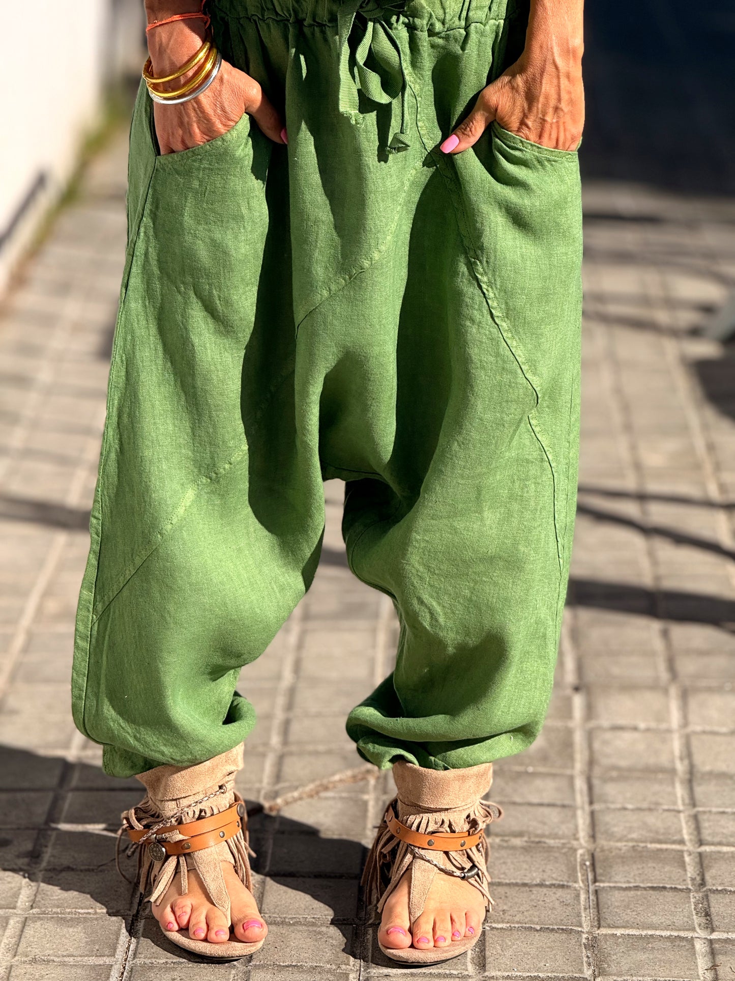 PANTALÓN BAGGY OVERSIZE LINO FLORENT MULTICOLOR