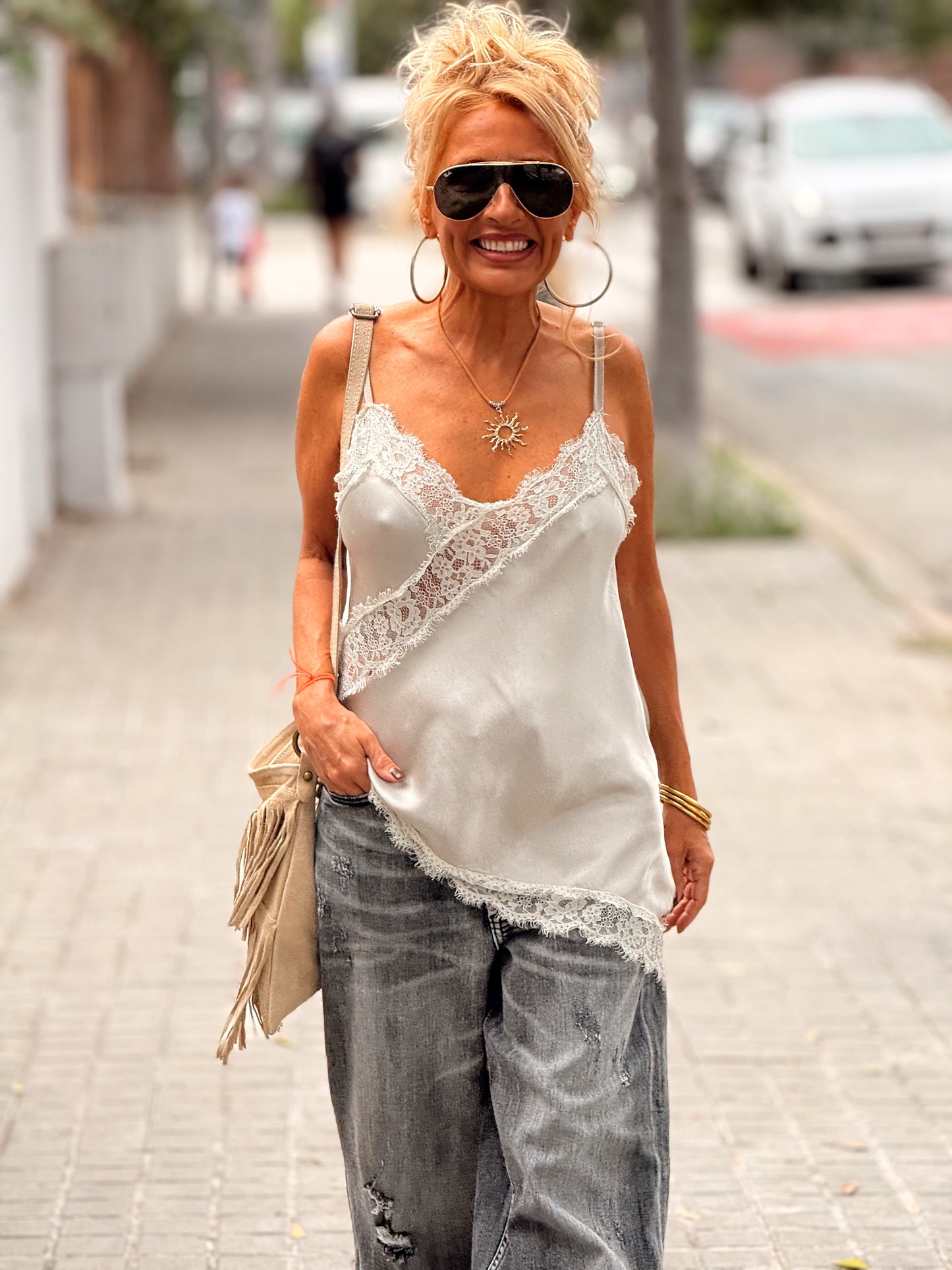 TOP LENCERO ASIMETRICO PAULINE MULTICOLOR