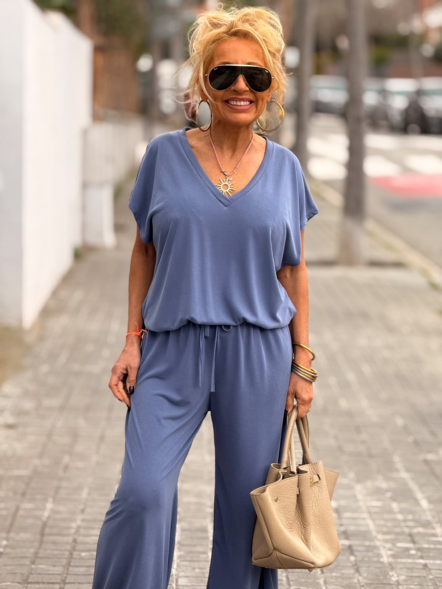 CONJUNTO PANTALON-BLUSA ALBA MULTICOLOR