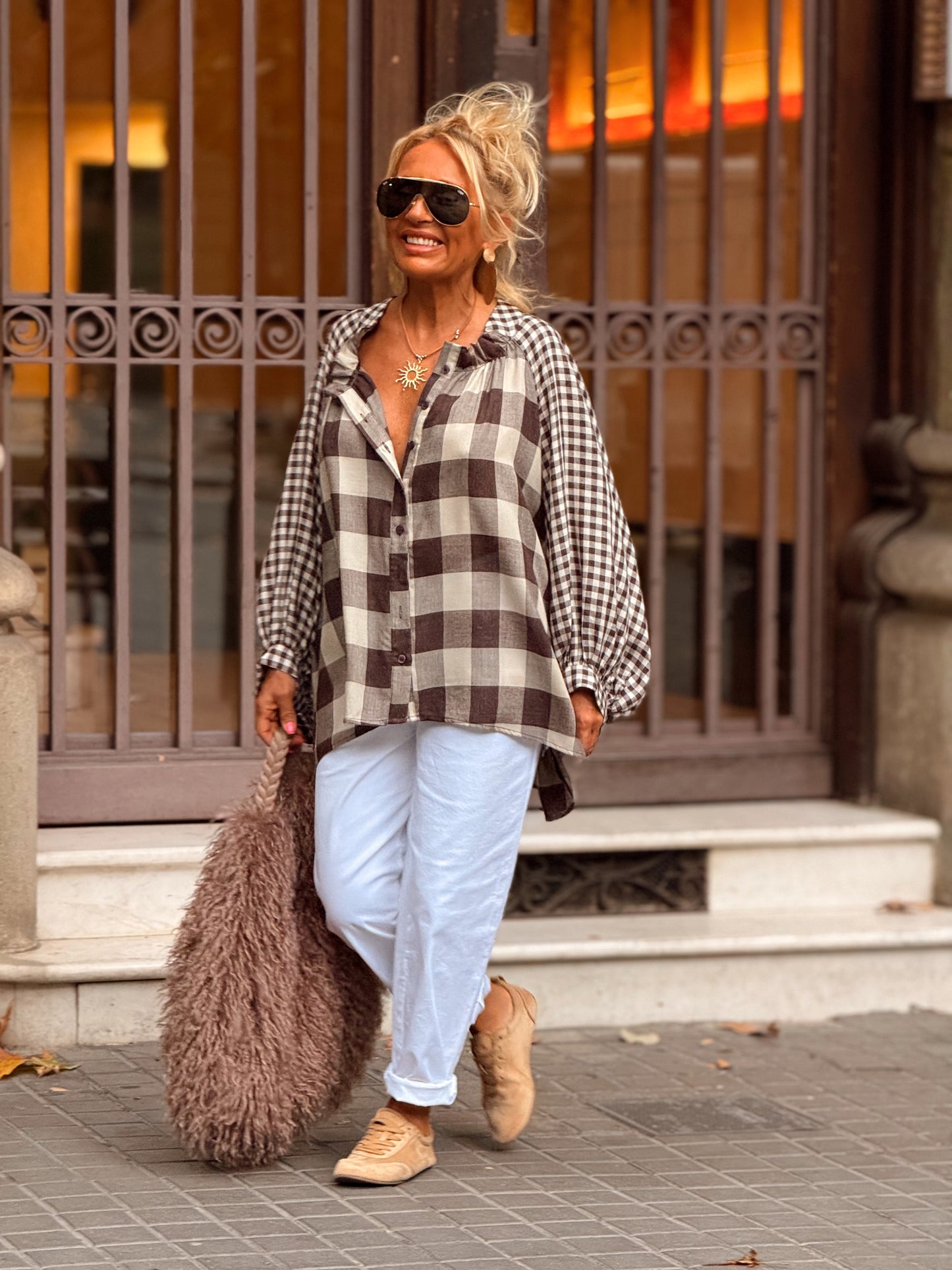 CAMISA OVERSIZE DAVID CUADRADOS MULTICOLOR