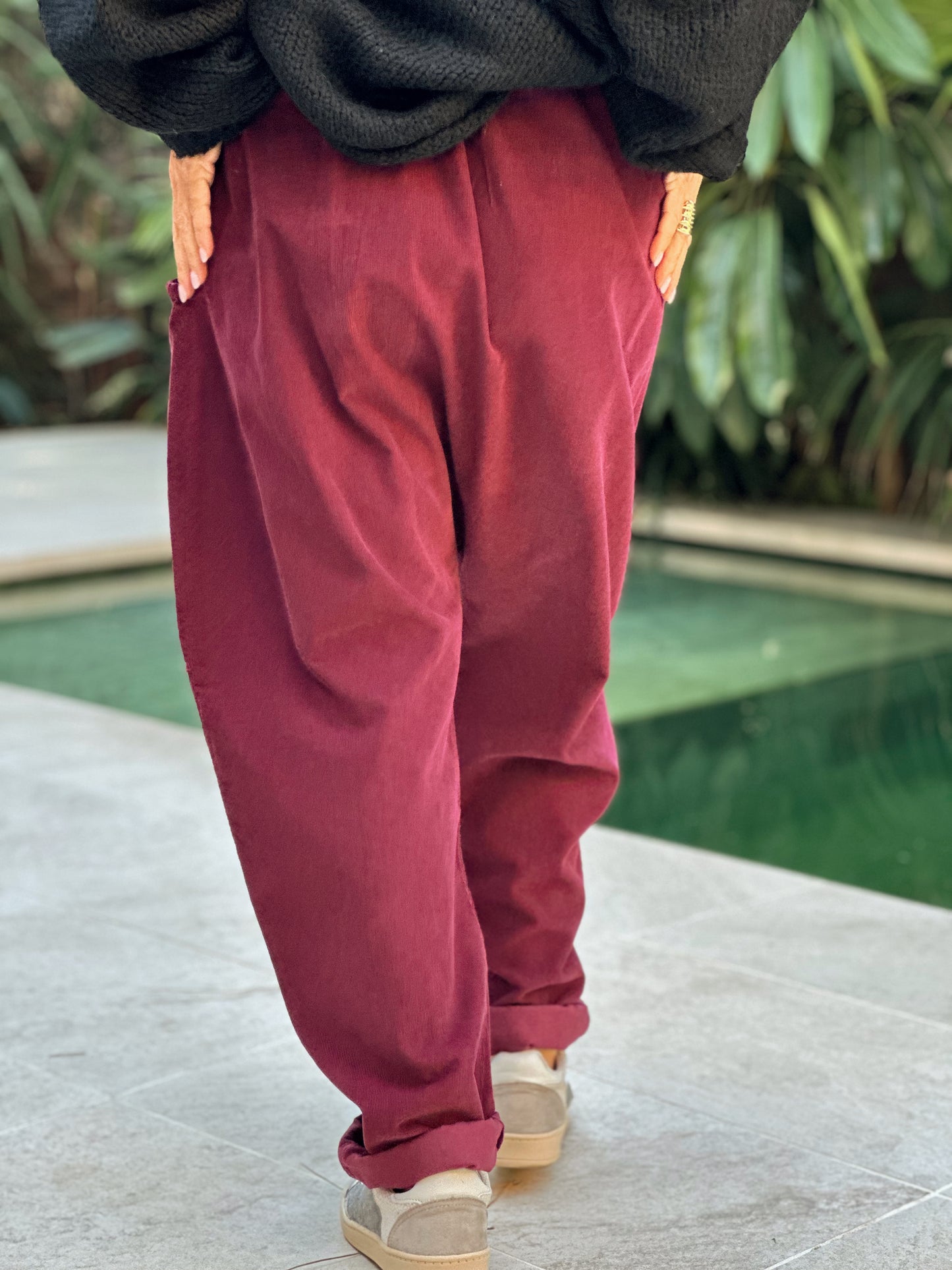 PANTALON OVERSIZE PANA JEROME BORDEAUX