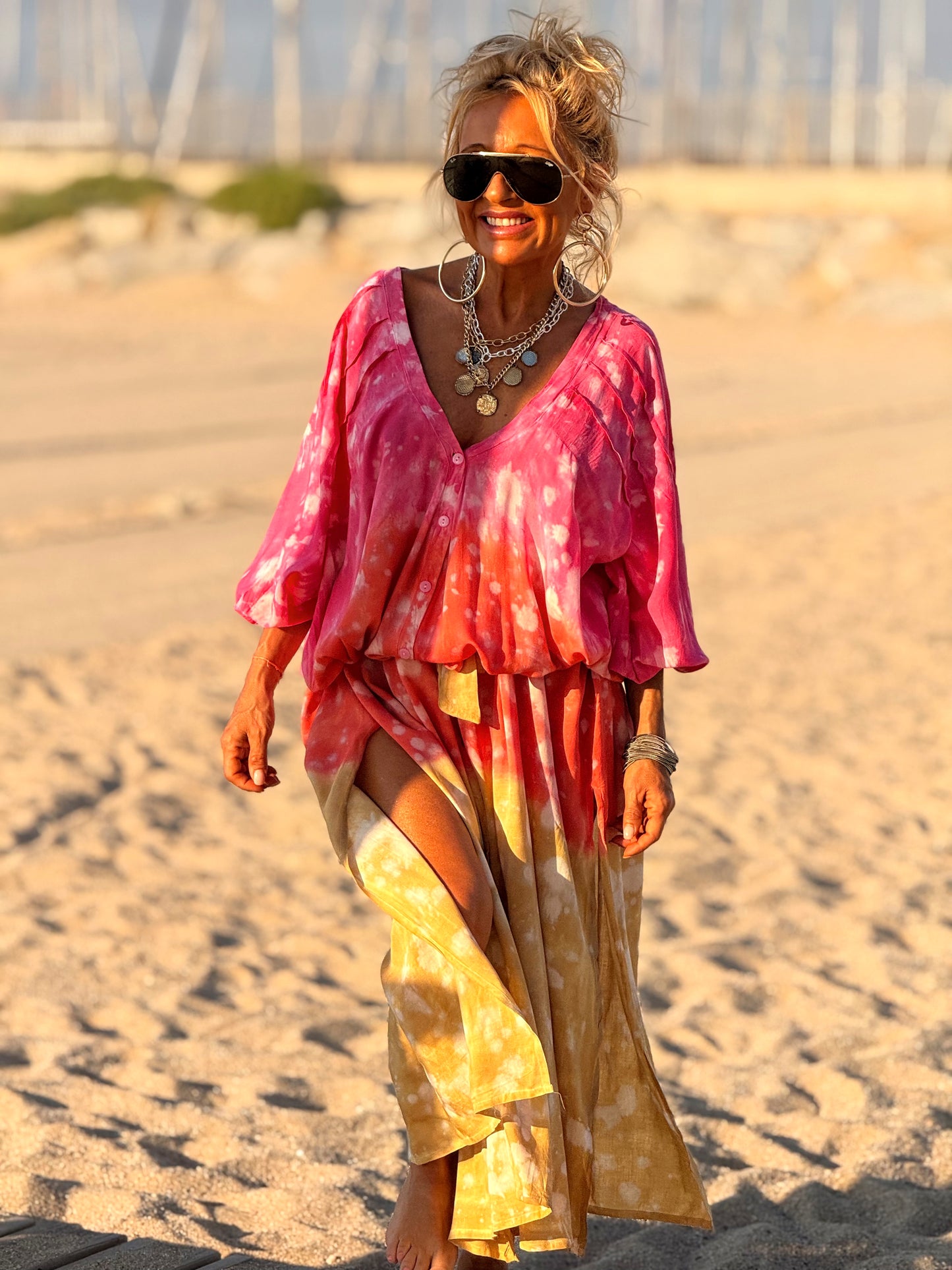 VESTIDO KAFTAN SUPER OVERSIZE MULTICOLOR