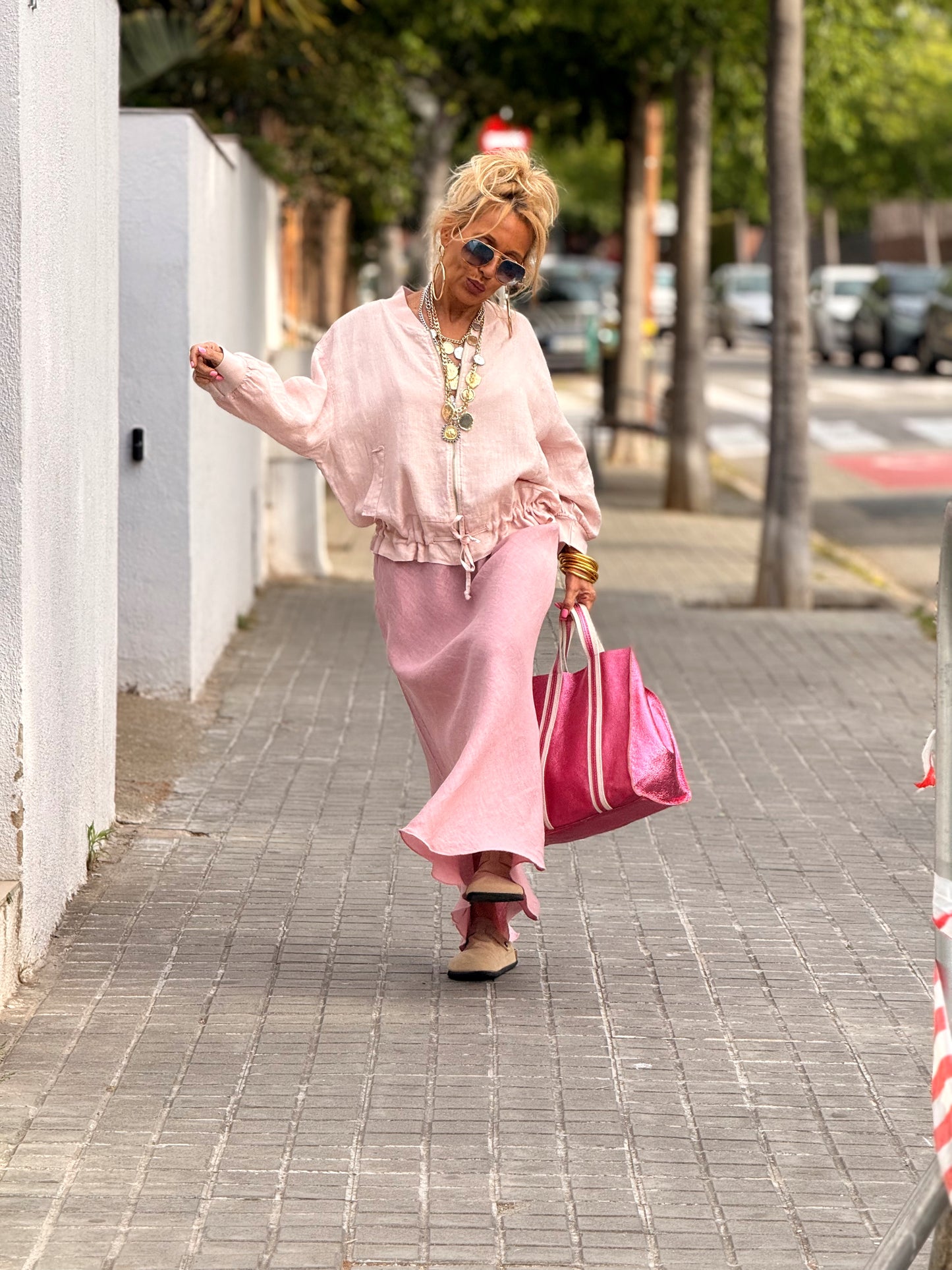 FALDA LINO GRAZIELA MULTICOLOR