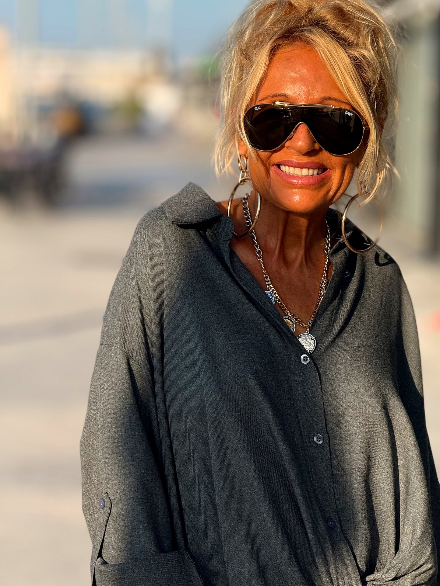 CAMISA OVERSIZE ARIANA MULTICOLOR