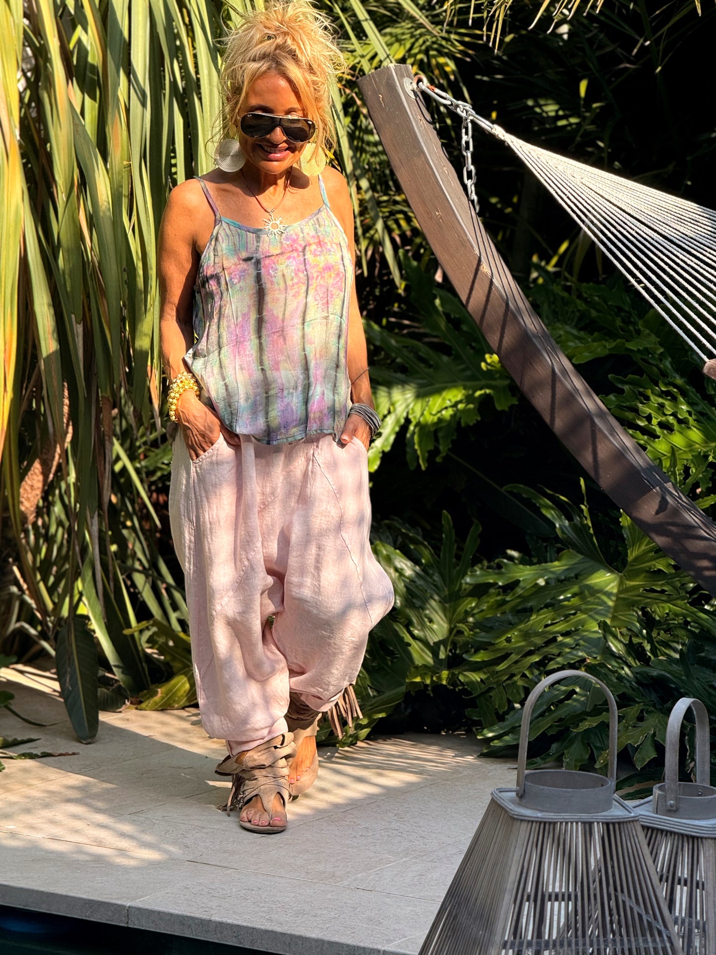 TOP TIRANTES CREPE SEDA INDY MULTICOLOR