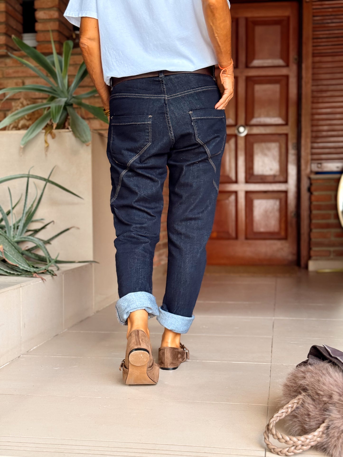 JEANS VAQUEROS TEJANO INDIGO OSCURO