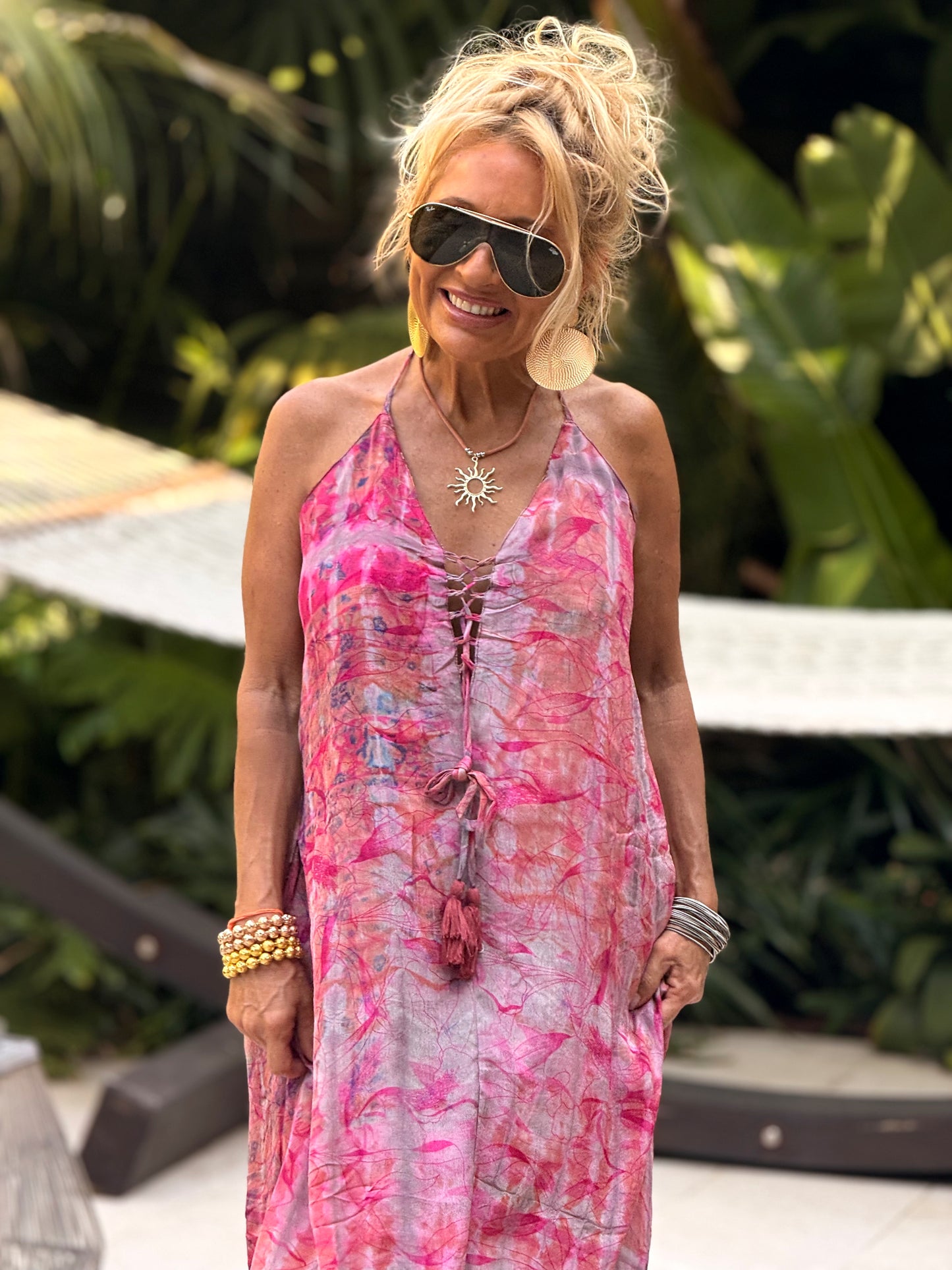 VESTIDO CREPE SEDA INDY MULTICOLOR