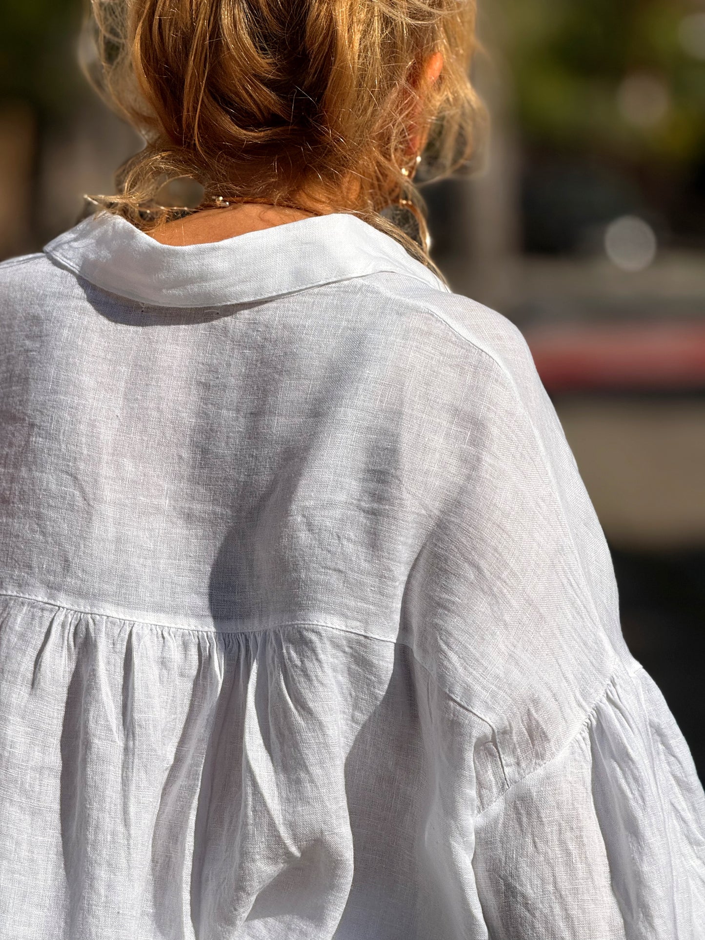 CAMISA OVERSIZE LINO LEA MULTICOLOR