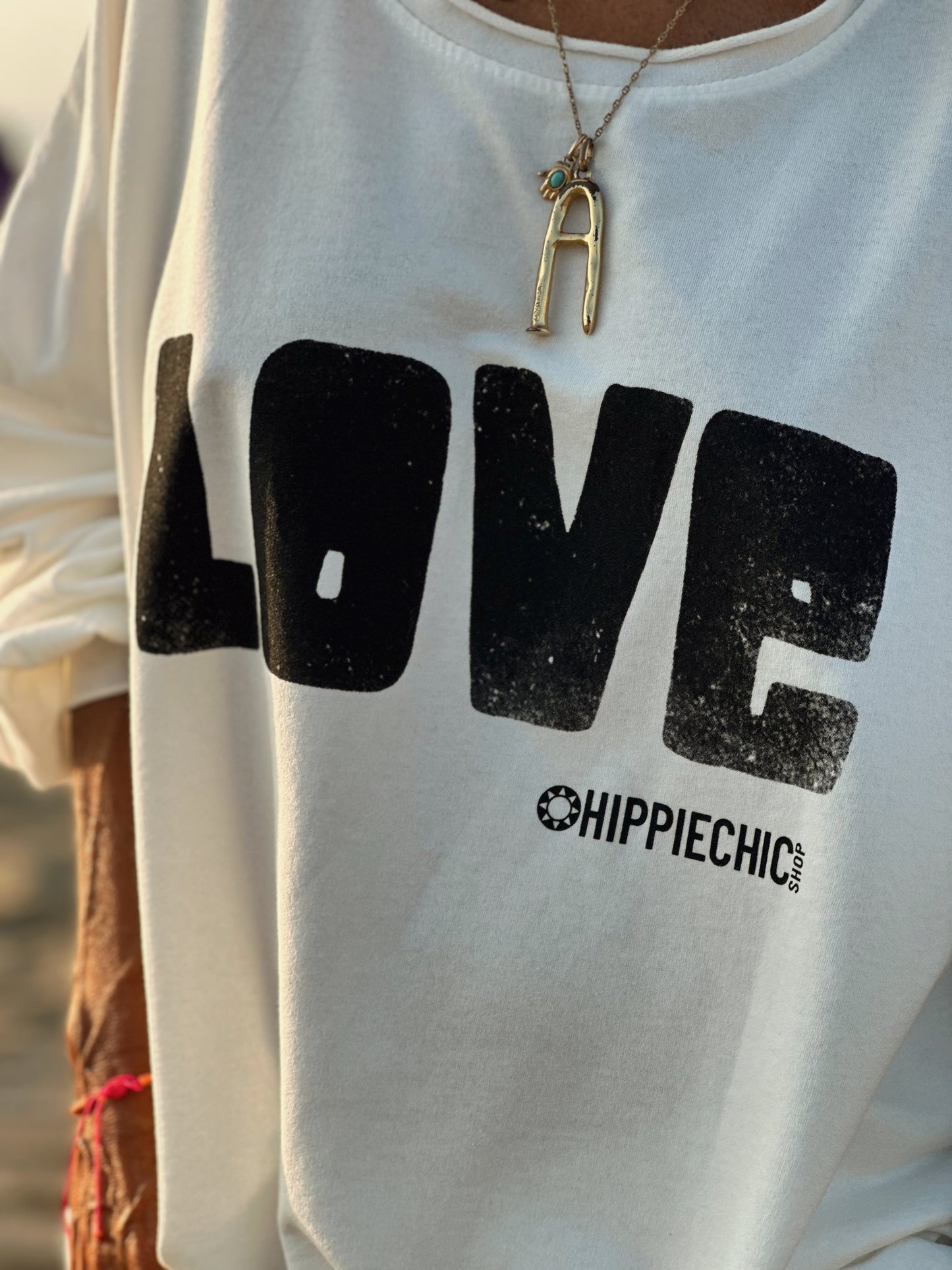 SUDADERA OVERSIZE LOVE BLANCO