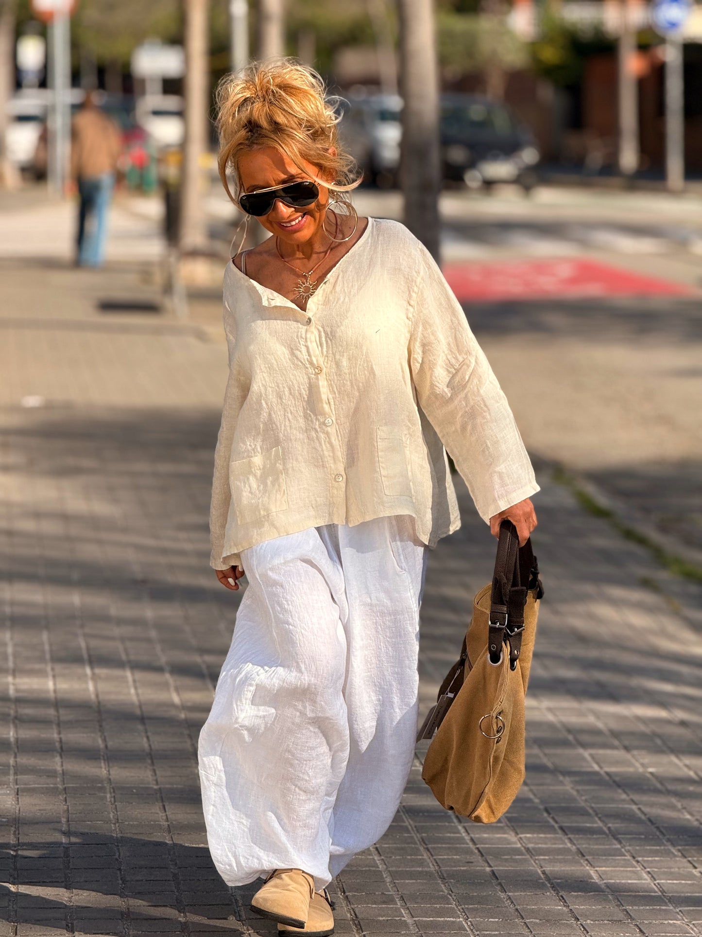 CAMISA LINO RITA MULTICOLOR