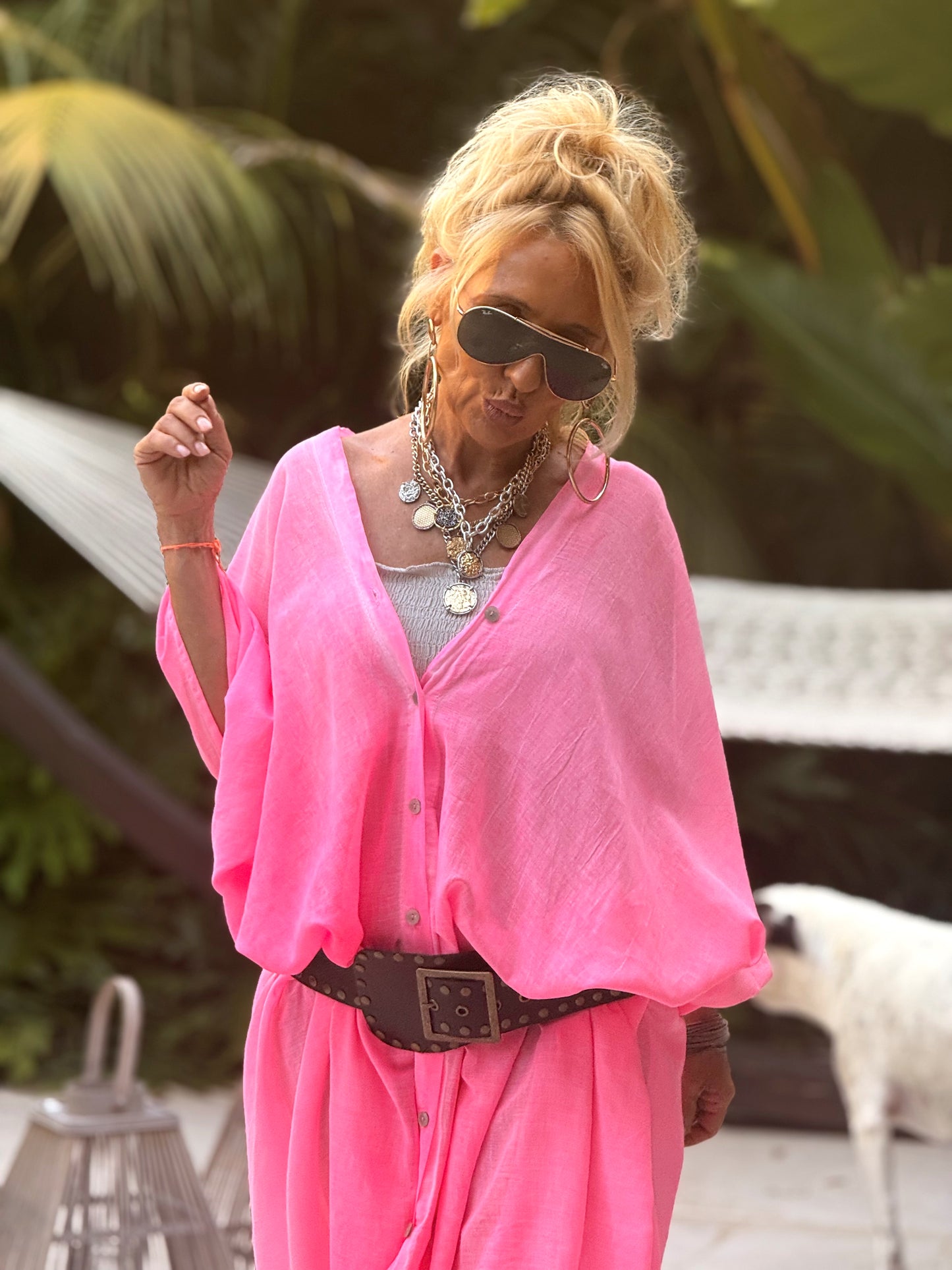 VESTIDO- TÚNICA SUPER OVERSIZE SANDRINE MULTICOLOR