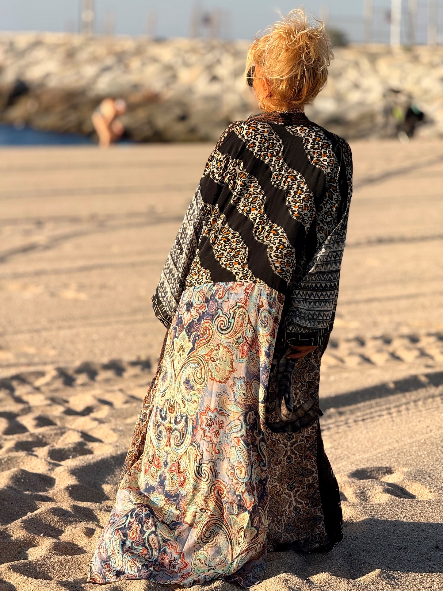 KIMONO ESTAMPADO MANGA 3/4 MULTICOLOR