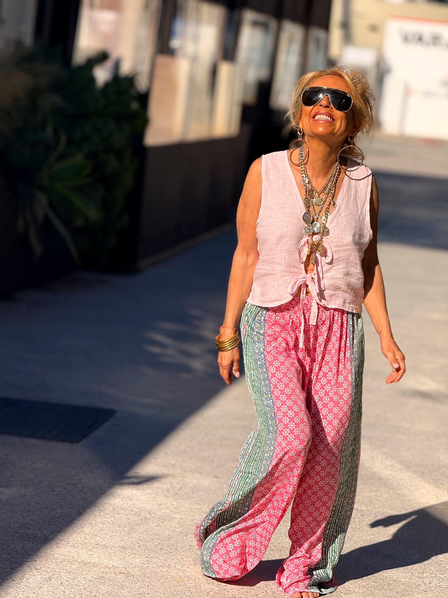 PANTALON HIPPIE CHIC ESTAMPADO MULTICOLOR