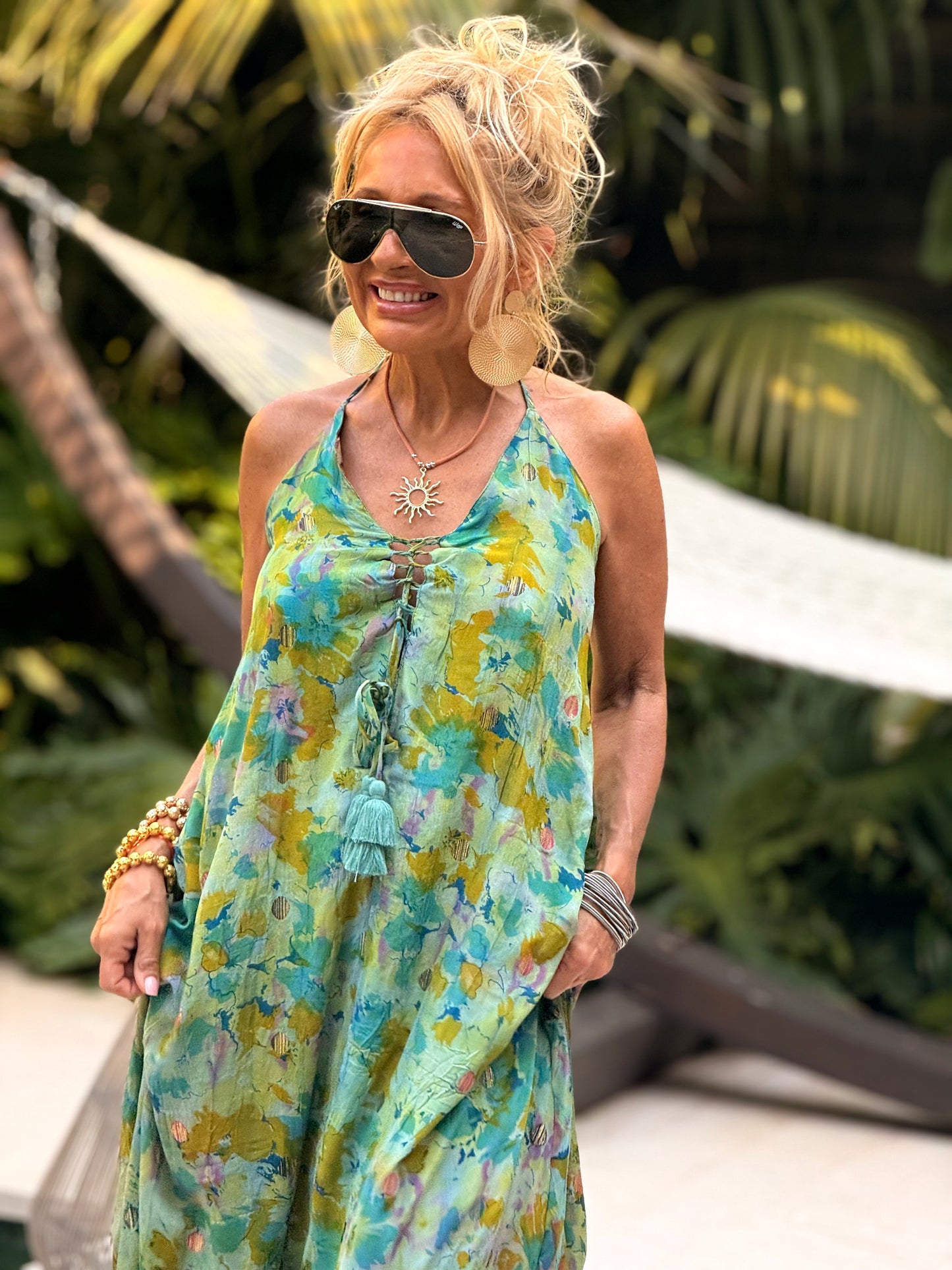 VESTIDO CREPE SEDA INDY MULTICOLOR