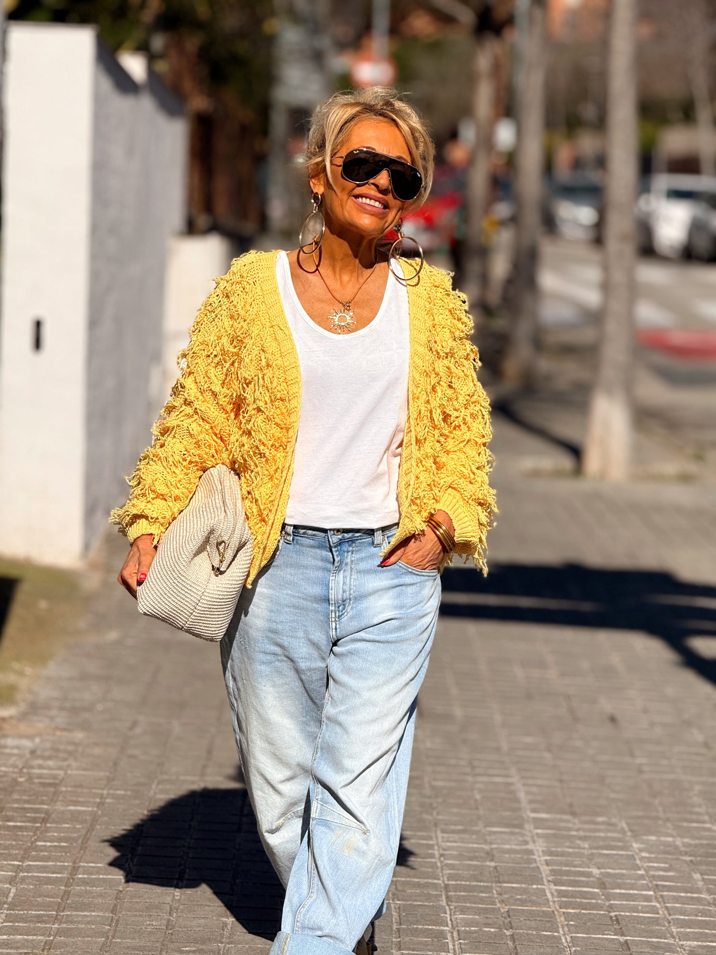 CARDIGAN CON FLECOS KEZIA MULTICOLOR
