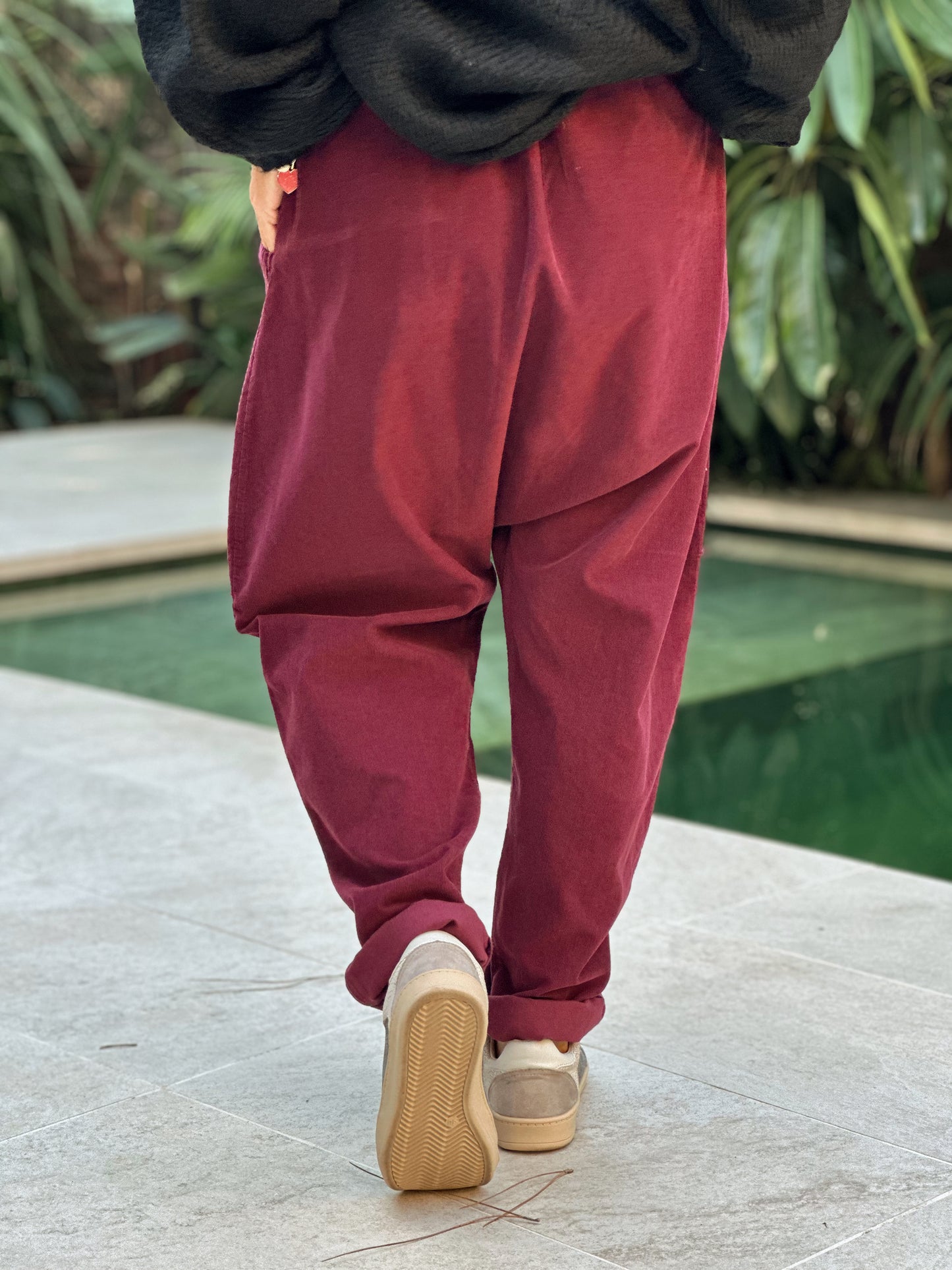 PANTALON OVERSIZE PANA JEROME BORDEAUX