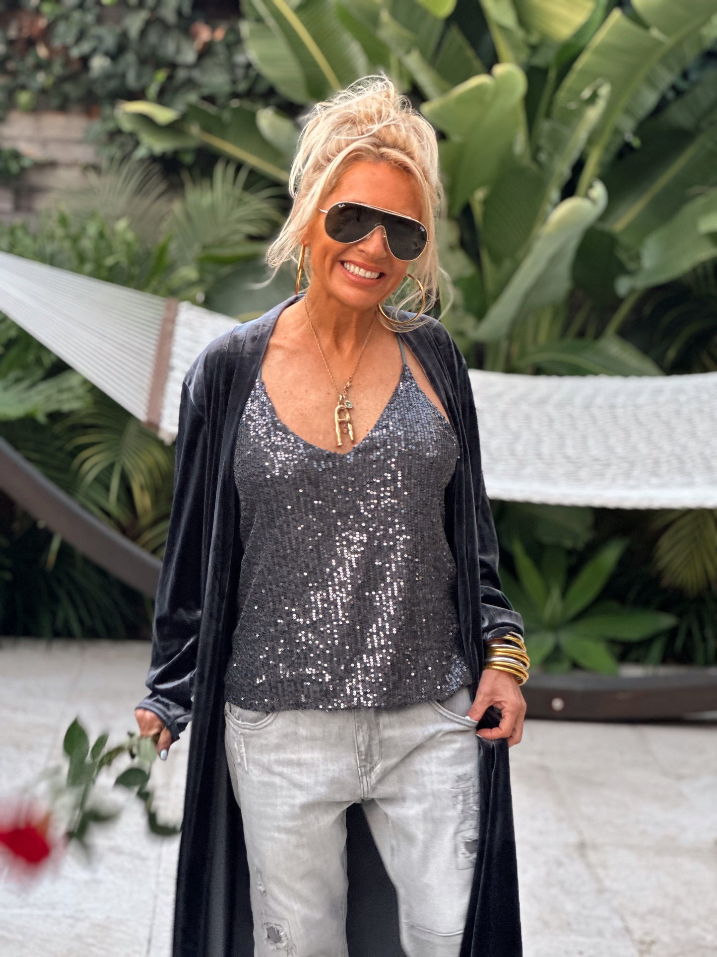 KIMONO TERCIOPELO GRIS