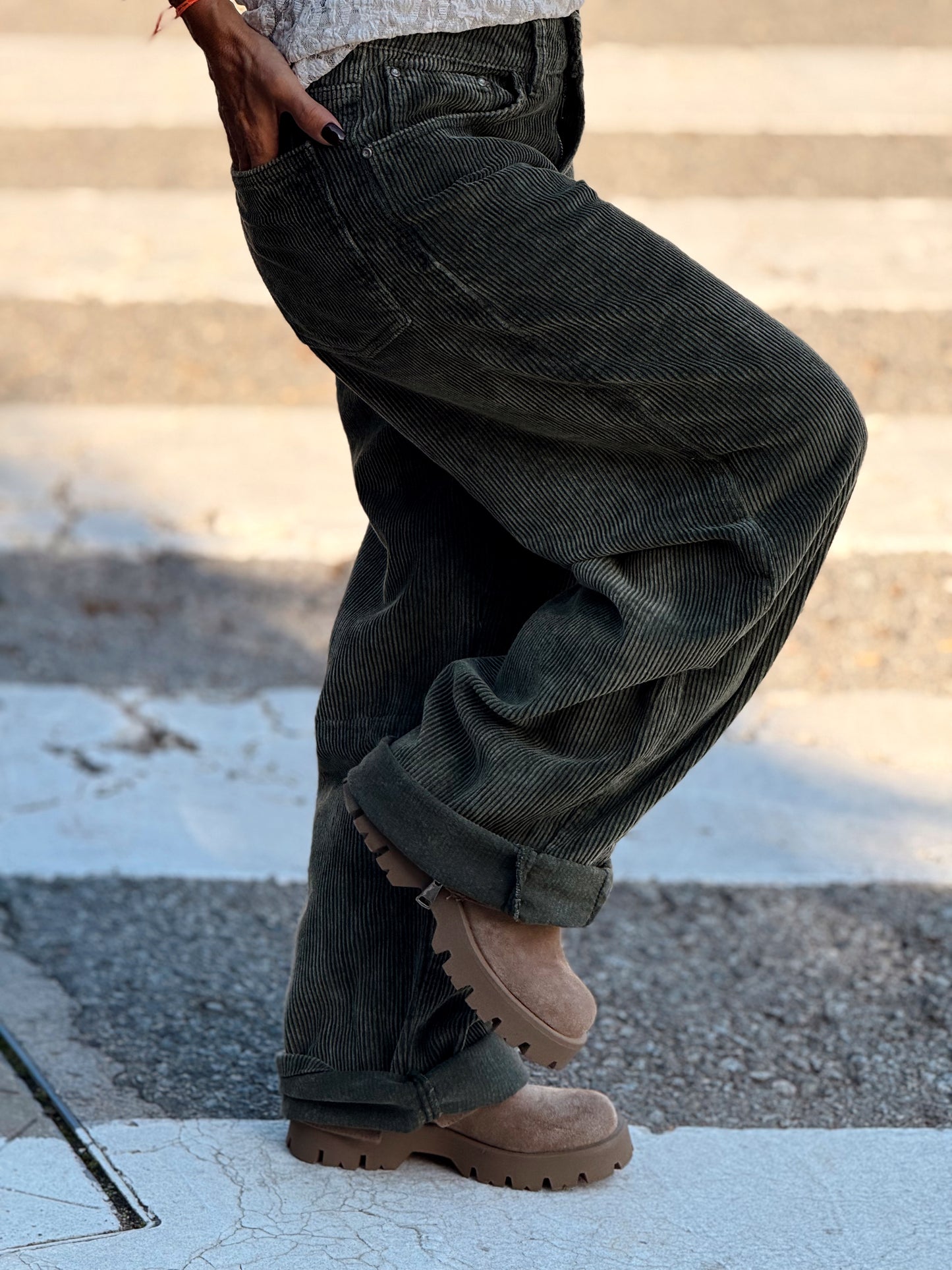 PANTALON DE PANA JOYCE MULTICOLOR