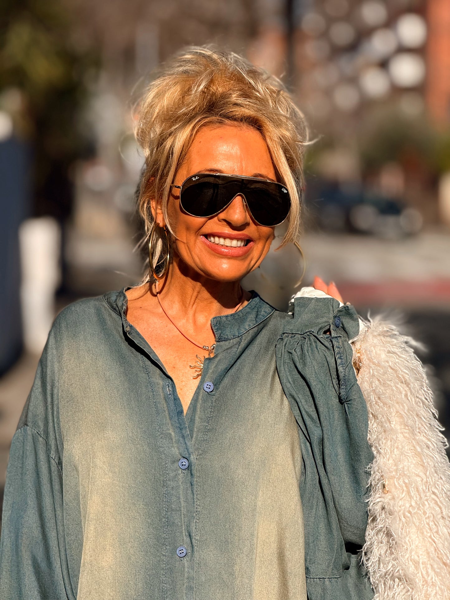 CAMISA-VESTIDO OVERSIZE VAQUEROS MAGDA MULTICOLOR