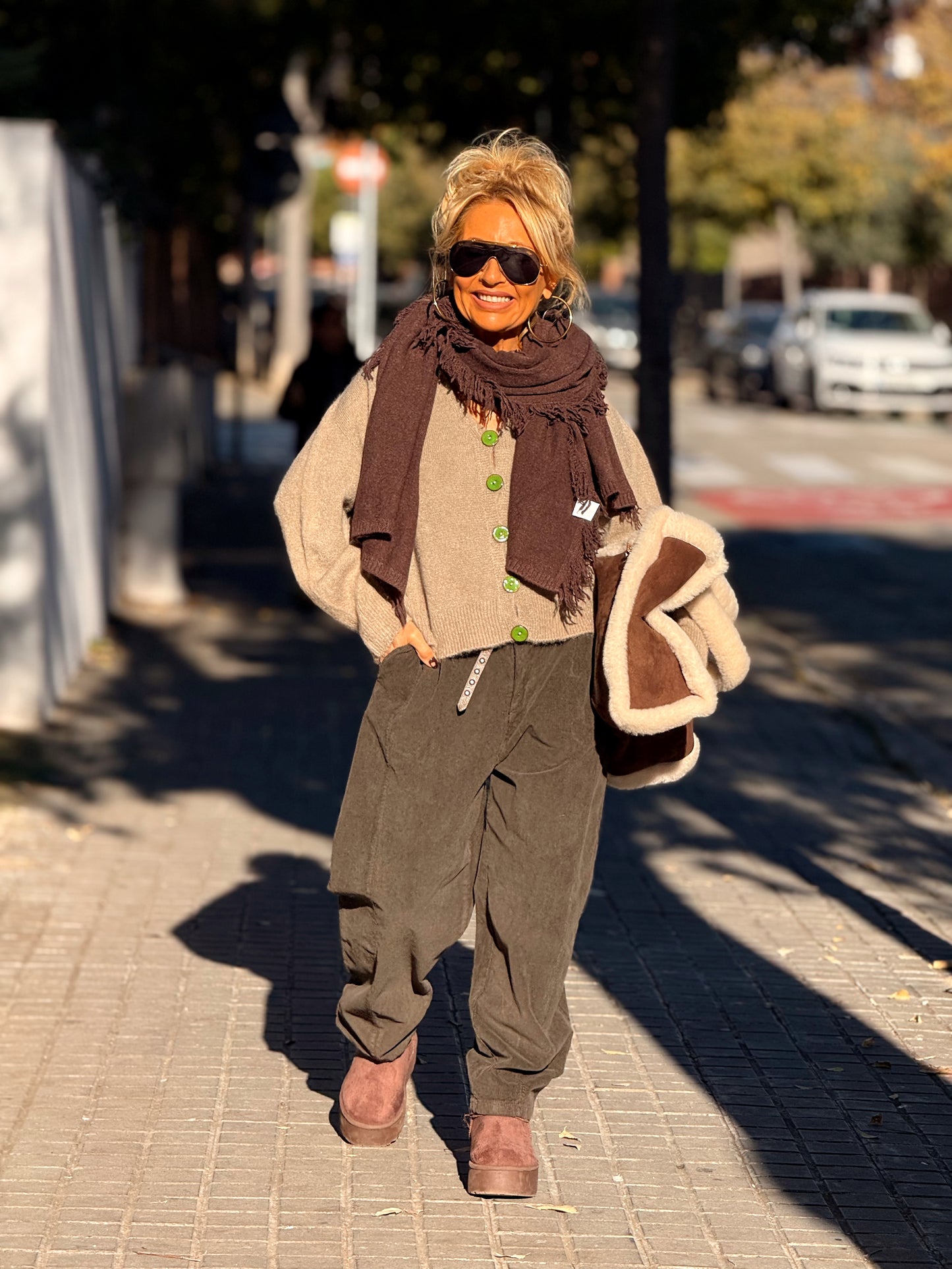 PANTALON CON CINTURÓN PEDRO MARRÓN