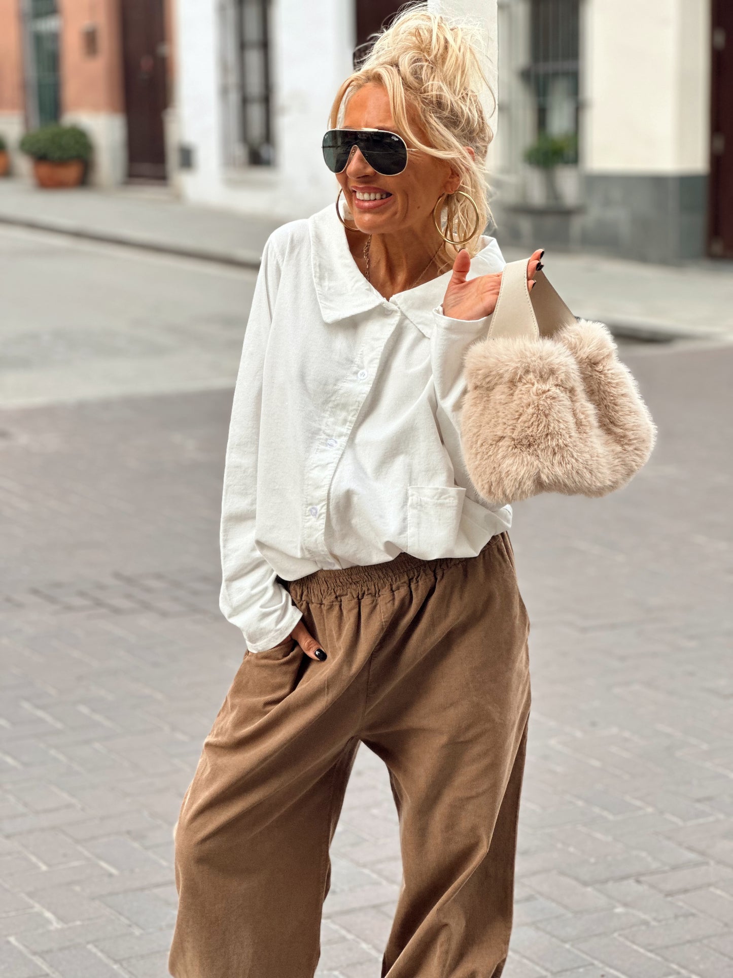 PANTALON PANA HEIKE CAMEL