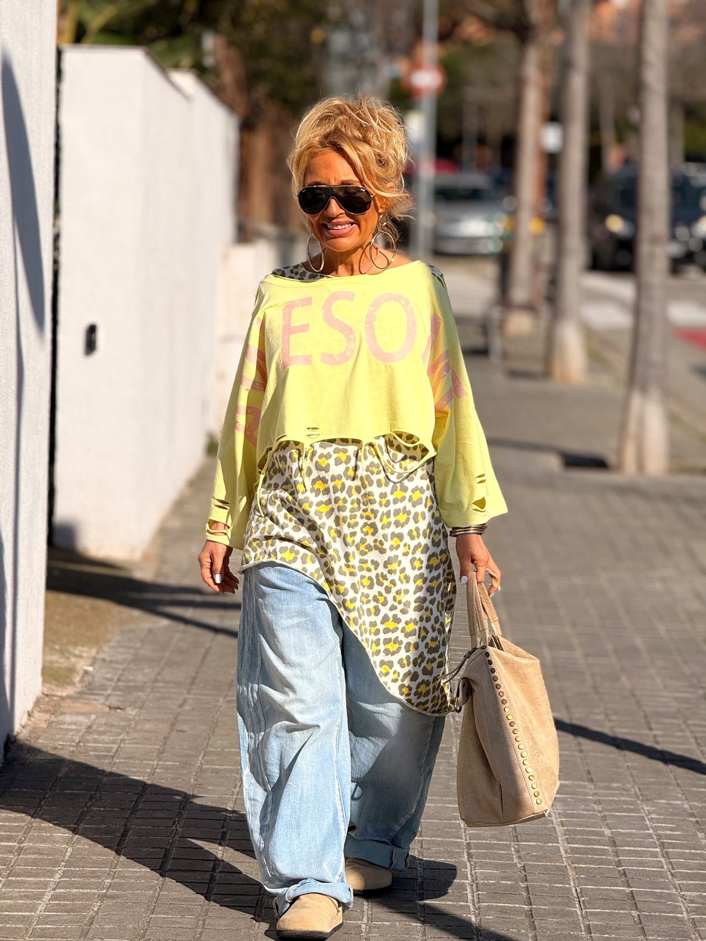 TOP ASIMÉTRICO ANIMAL PRINT