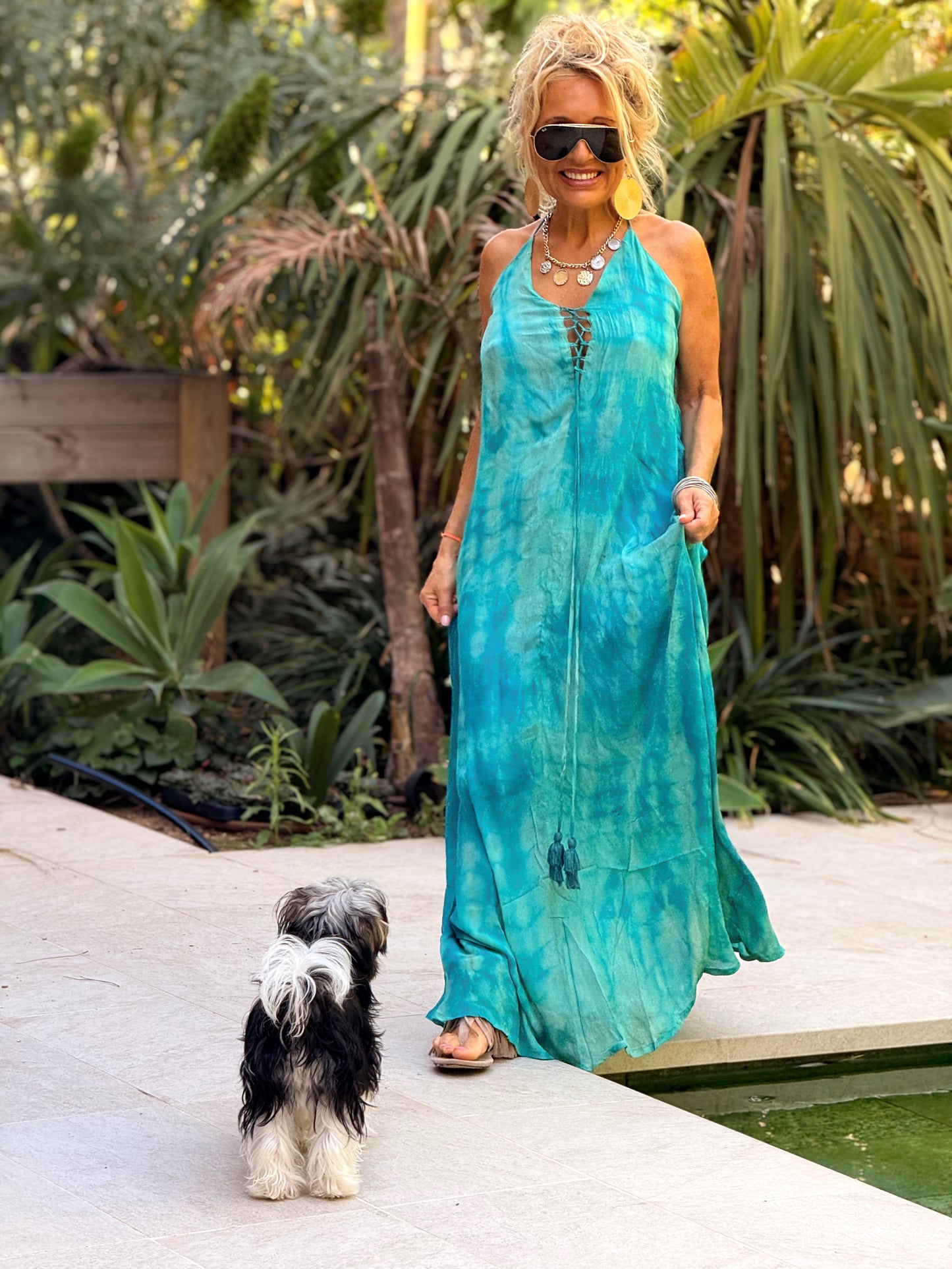 VESTIDO CREPE SEDA INDY MULTICOLOR