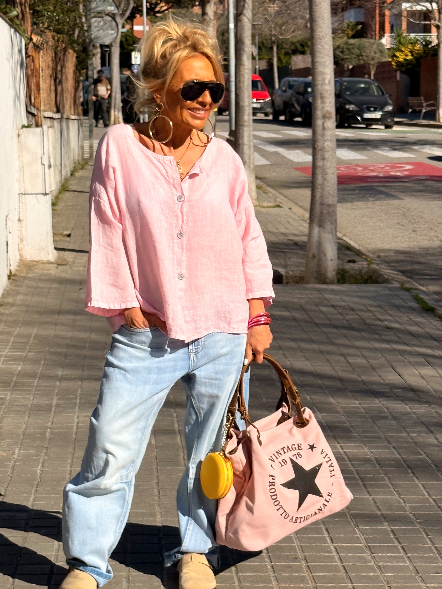 BLUSA DE LINO FABIO MULTICOLOR