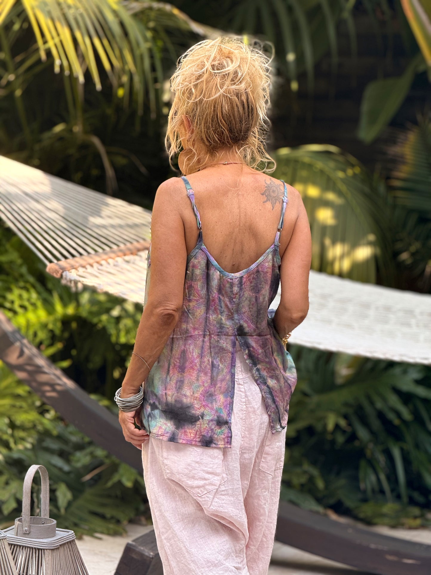 TOP TIRANTES CREPE SEDA INDY MULTICOLOR