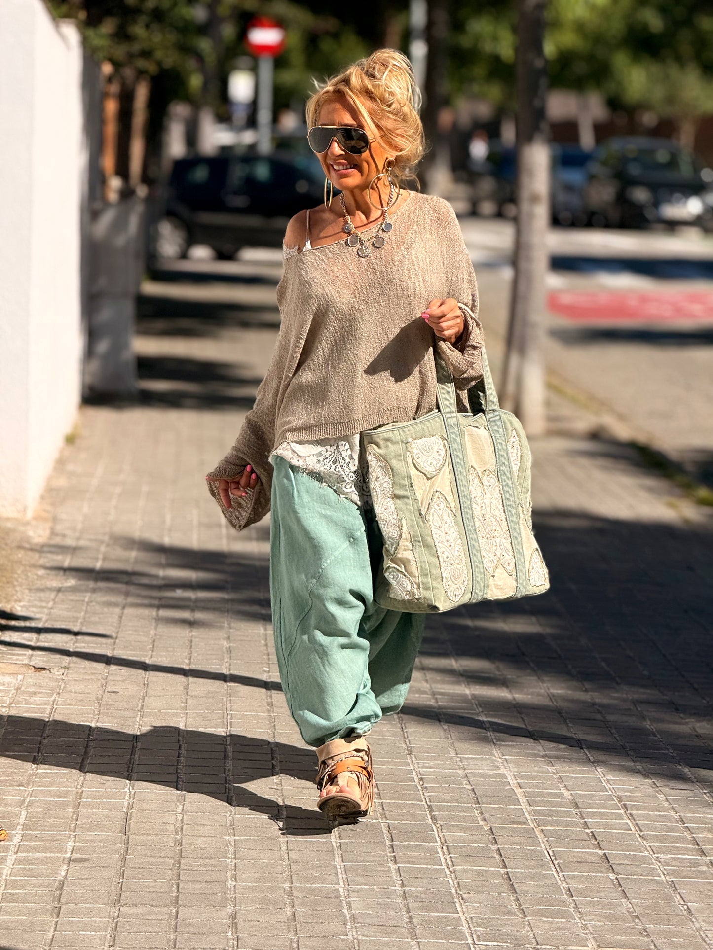 PANTALÓN BAGGY OVERSIZE LINO FLORENT MULTICOLOR