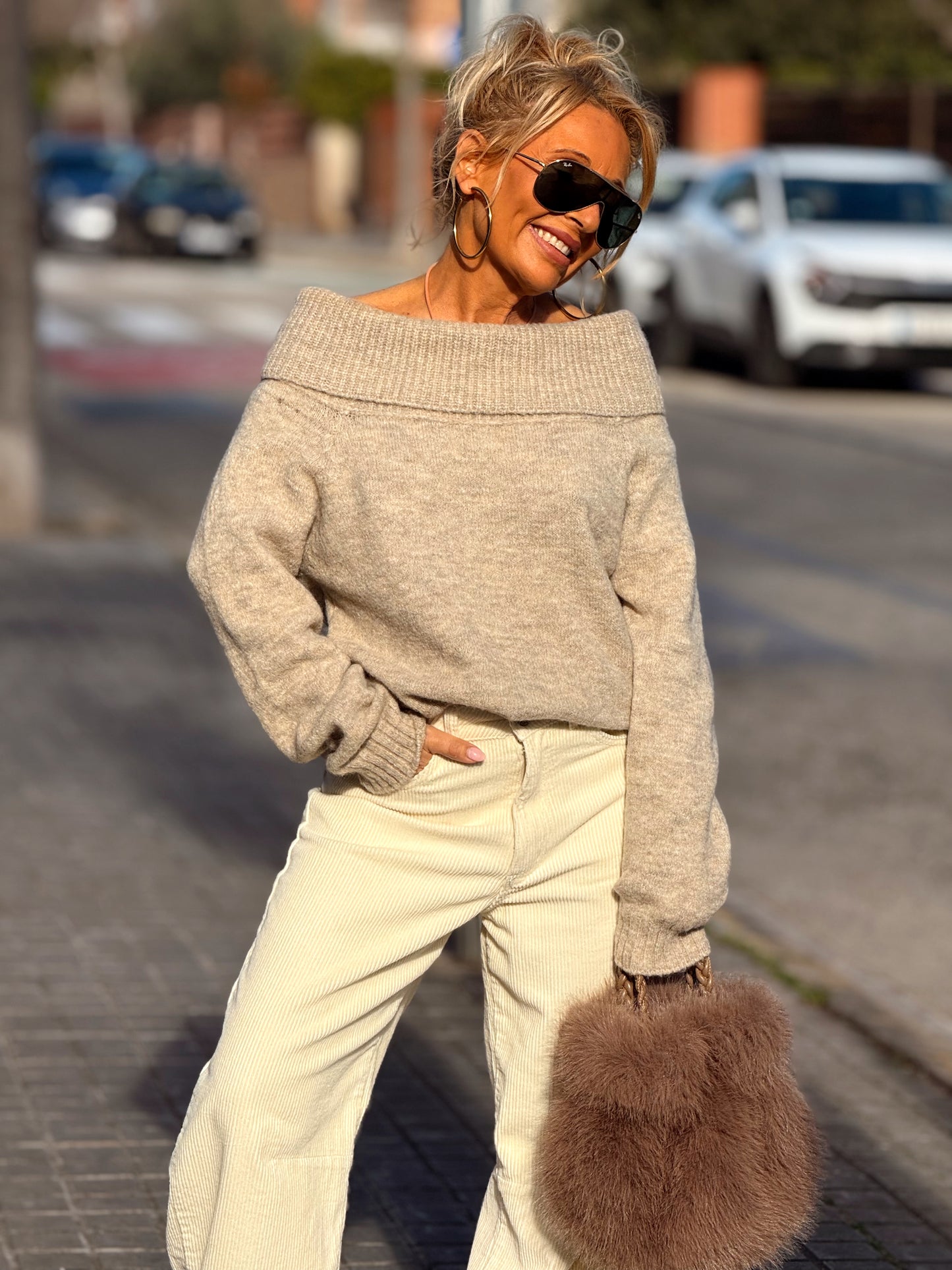 JERSEY DE PUNTO BARDOT MULTICOLOR