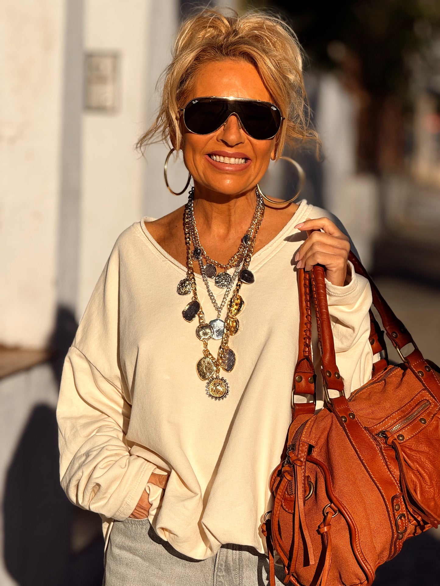 SUDADERA OVERSIZE FILOMENA MULTICOLOR